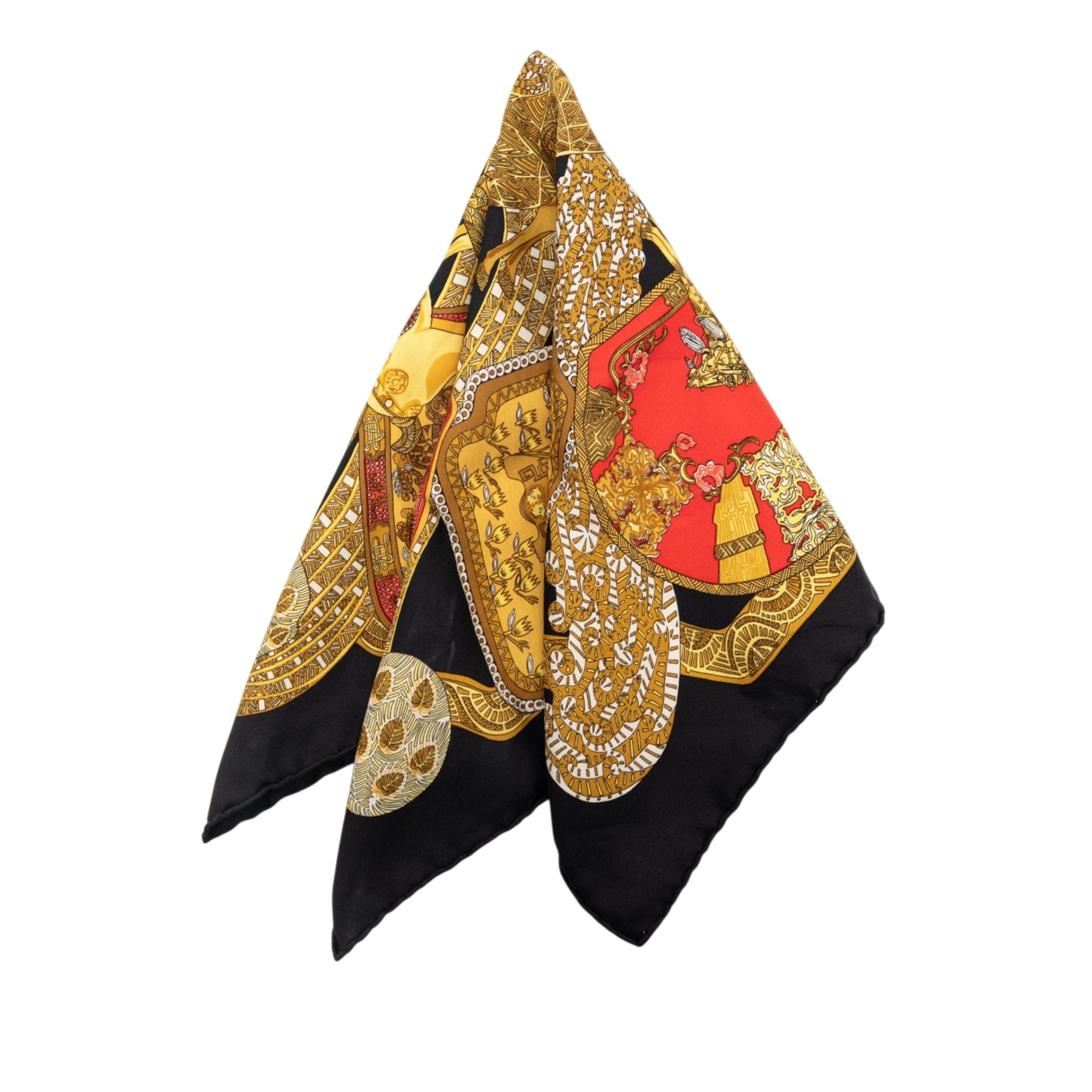 Hermès Art des Steppes Silk Handkerchief