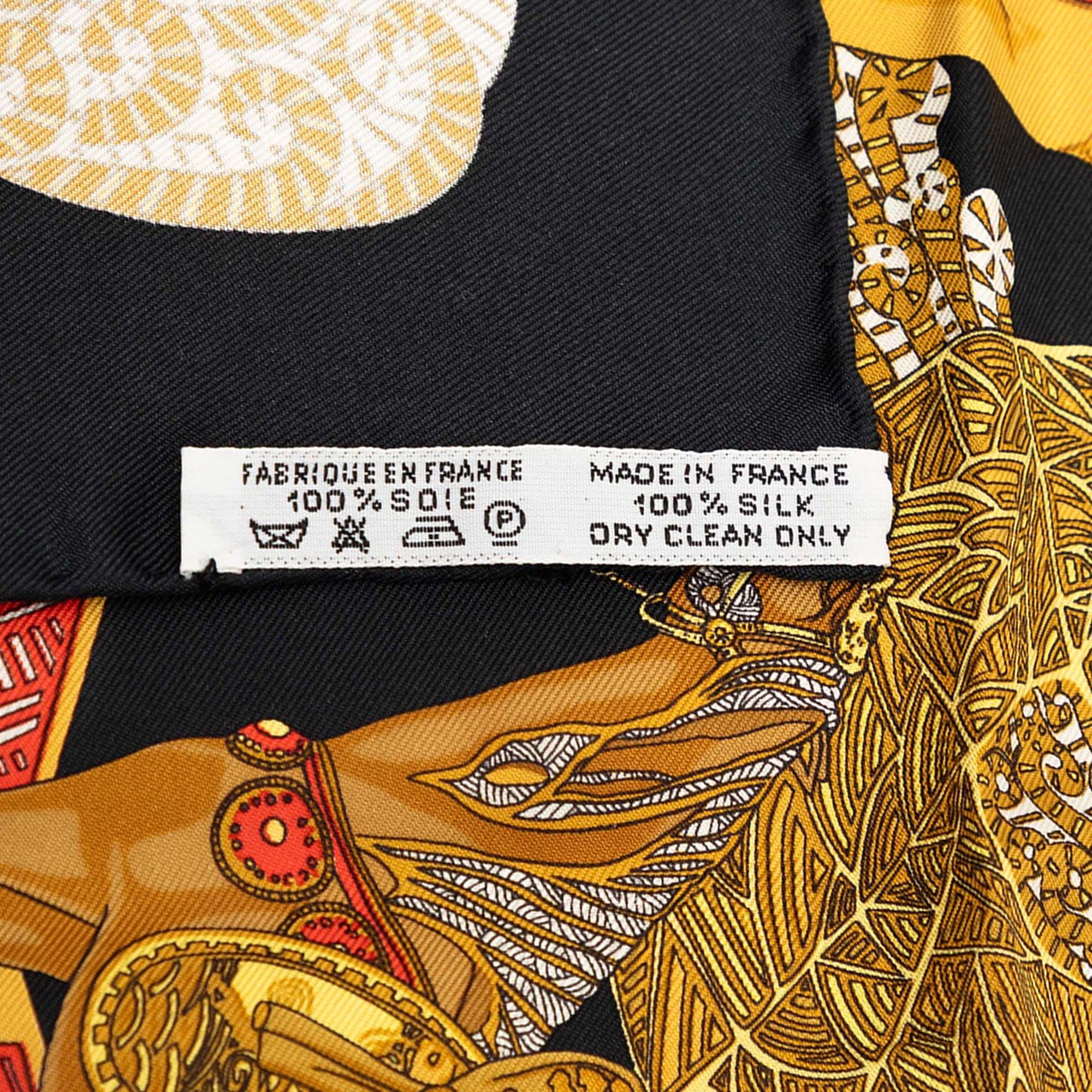Hermès Art des Steppes Silk Handkerchief