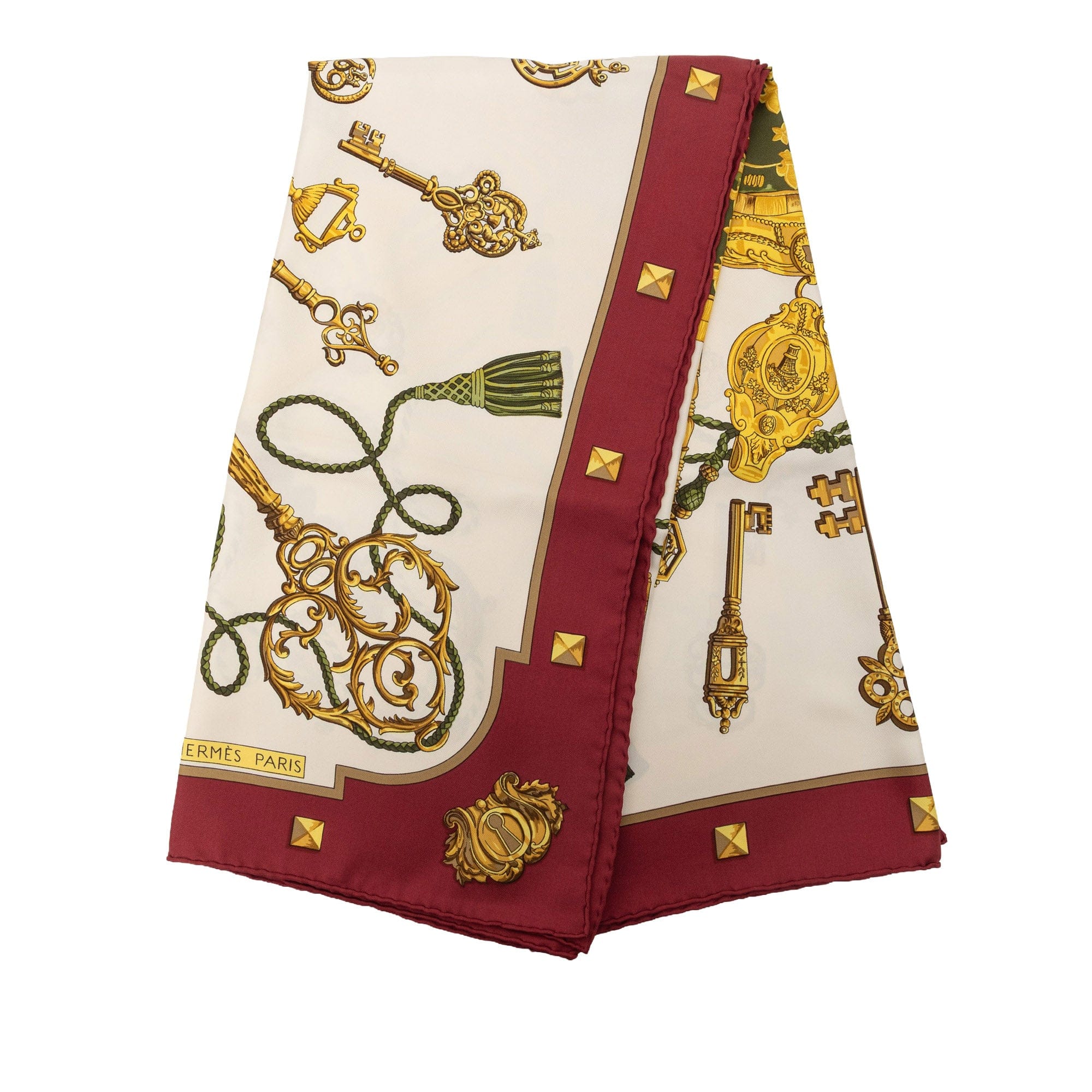 Hermès Les Cles Silk Scarf 90