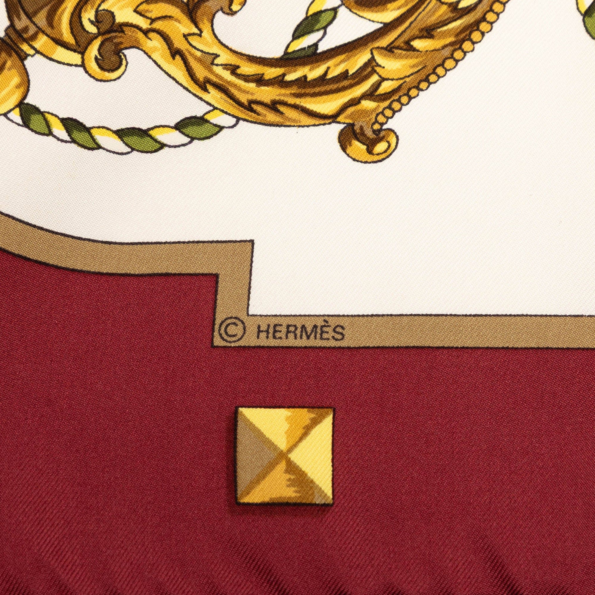 Hermès Les Cles Silk Scarf 90