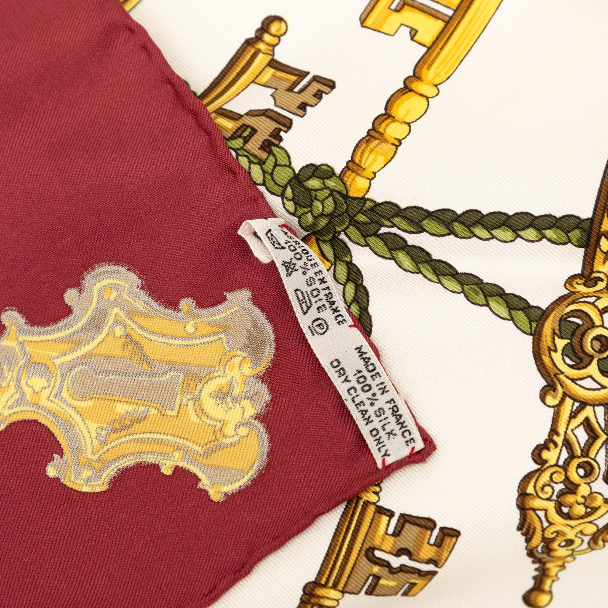 Hermès Les Cles Silk Scarf 90