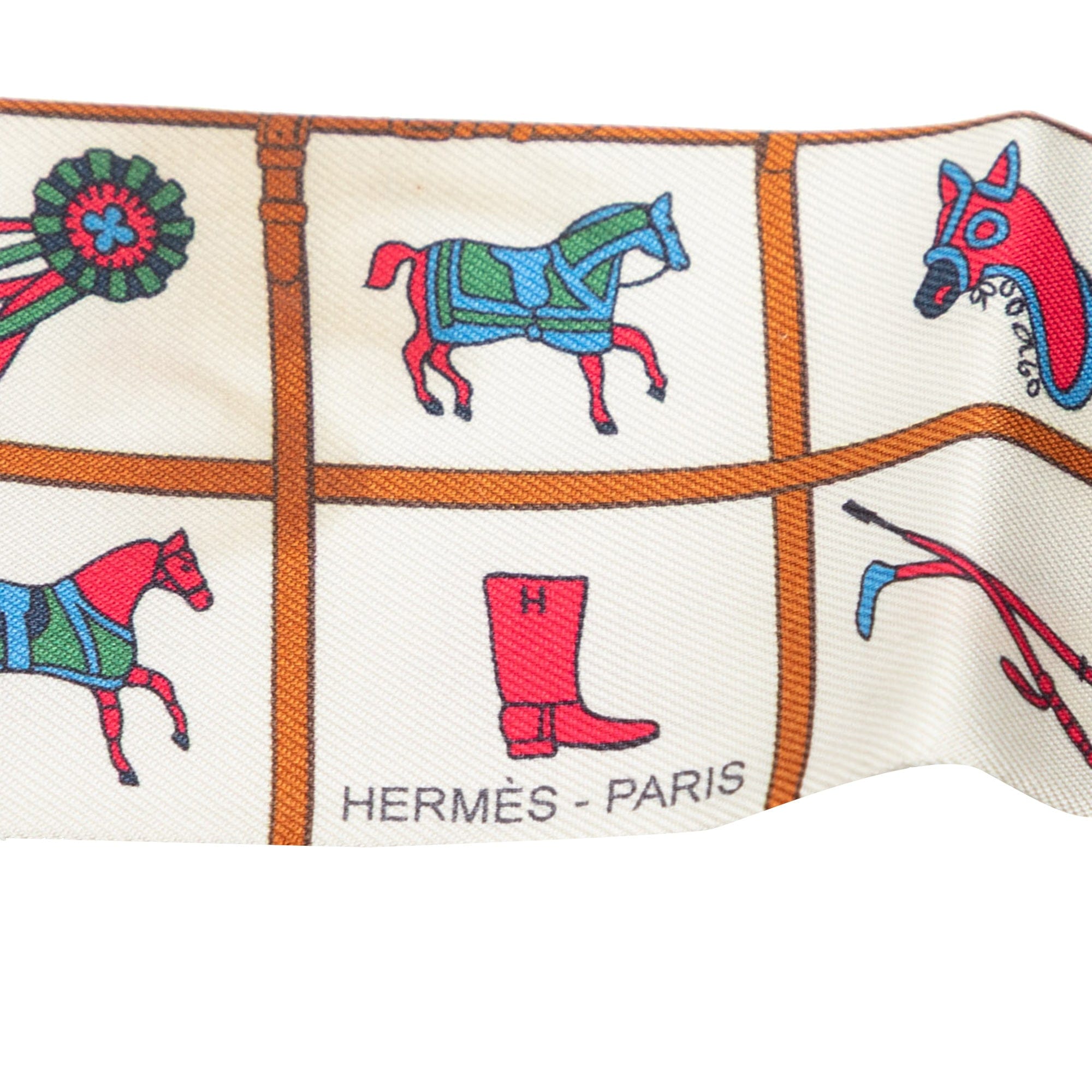 Hermès Couvertures et Tenues de Jour Silk Twilly Scarf