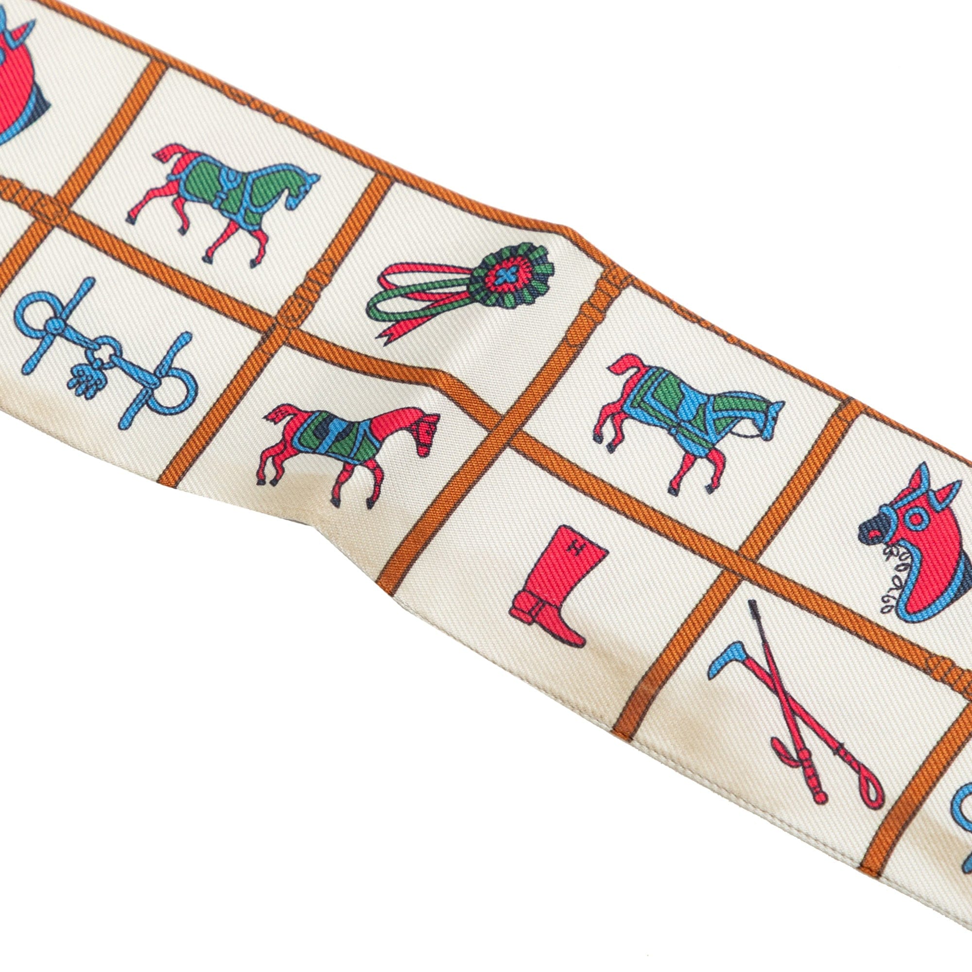 Hermès Couvertures et Tenues de Jour Silk Twilly Scarf