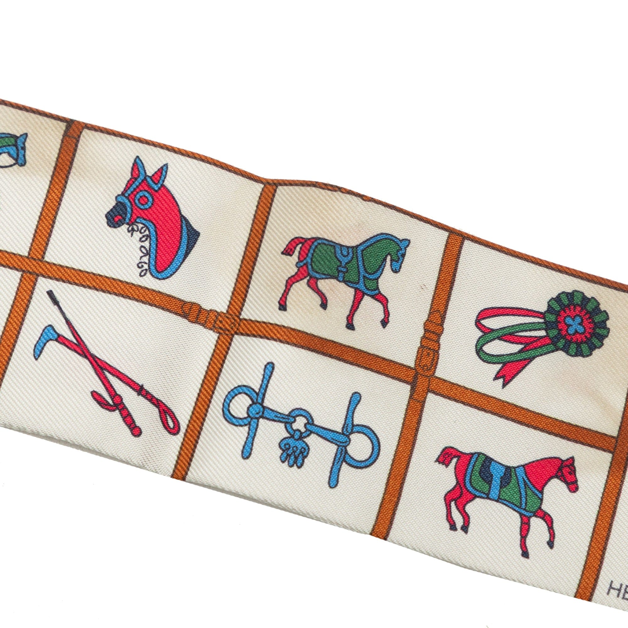 Hermès Couvertures et Tenues de Jour Silk Twilly Scarf