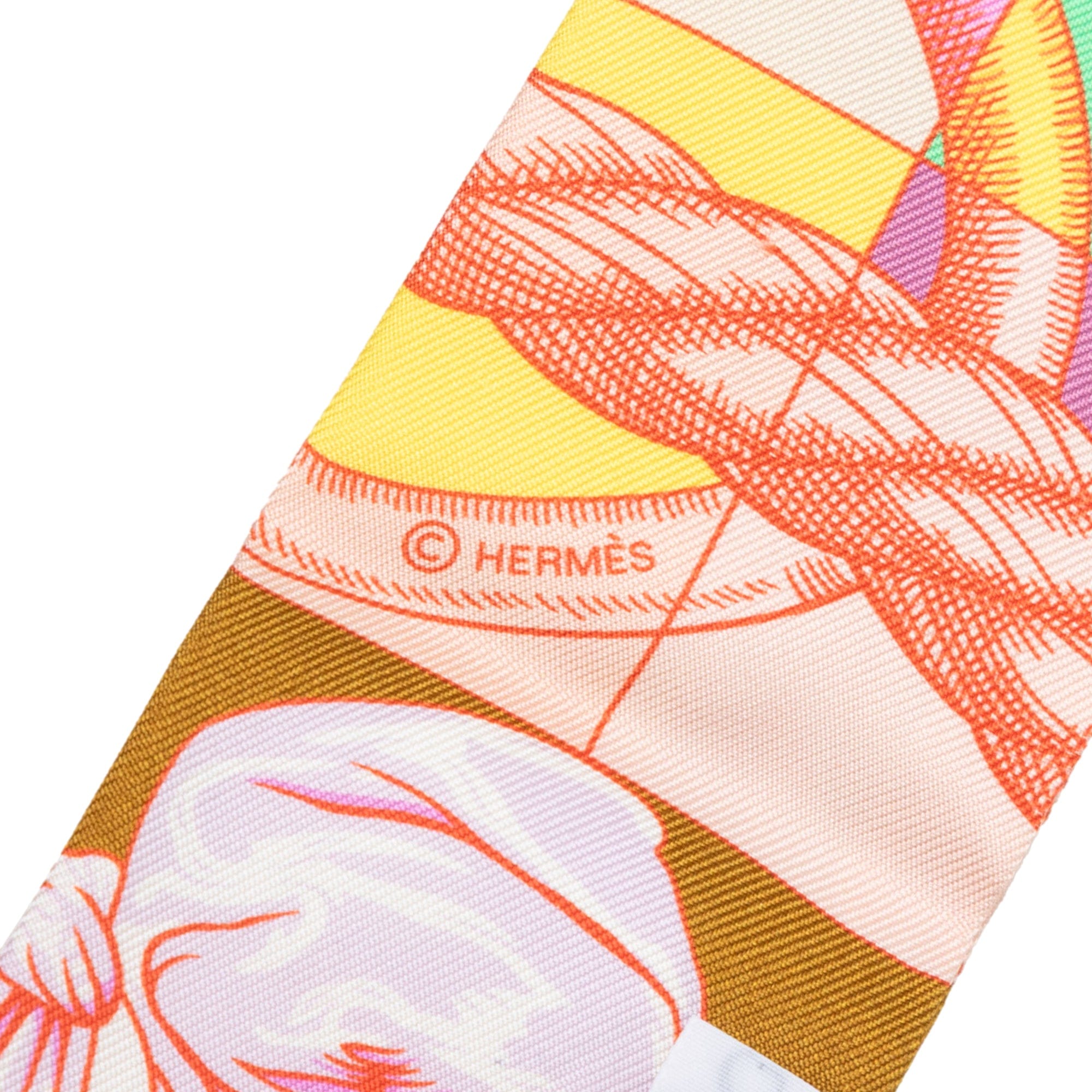 Hermès Cavalleria d Etriers Silk Twilly Scarf