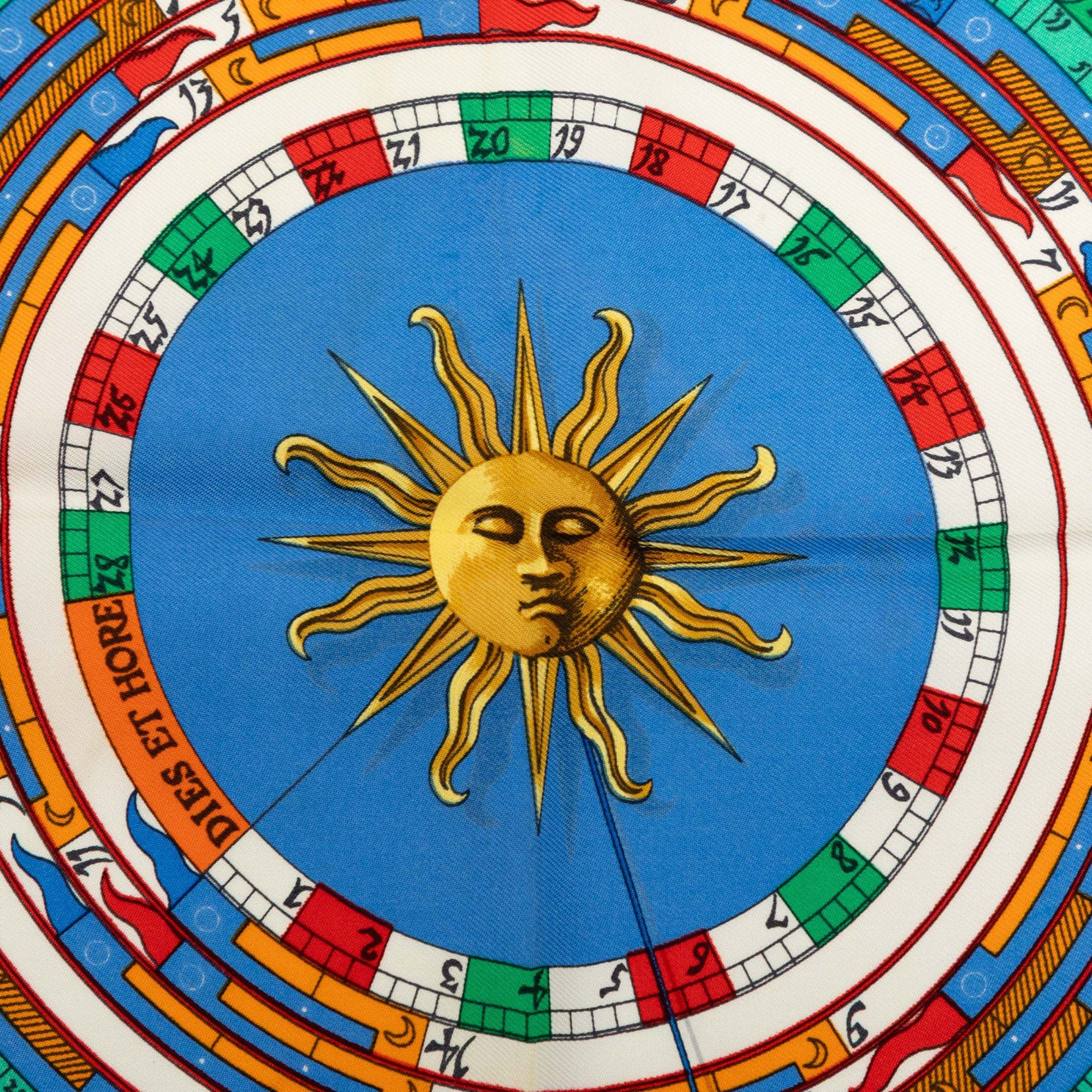 Hermès Astrologie Dies et Hore Silk Handkerchief