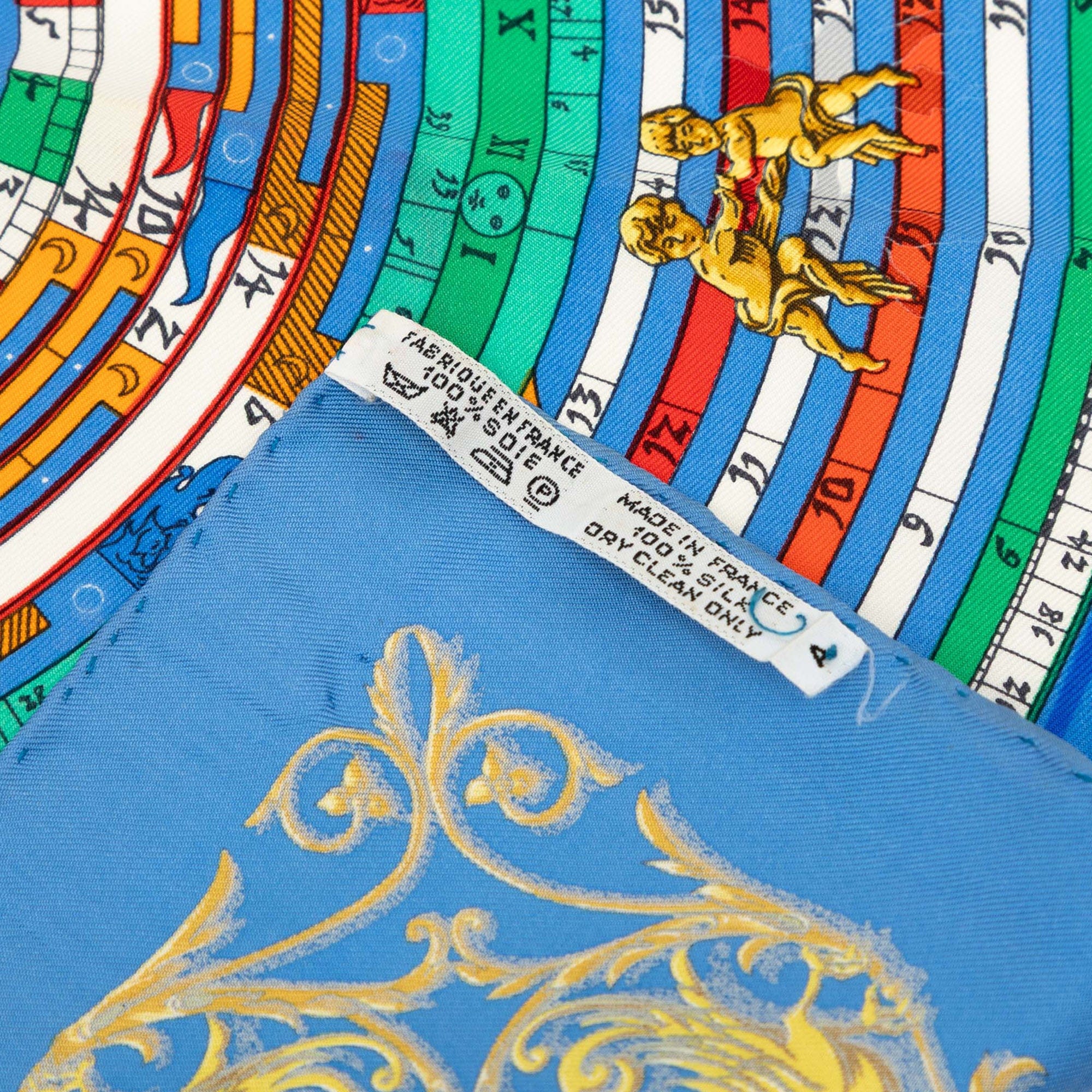 Hermès Astrologie Dies et Hore Silk Handkerchief