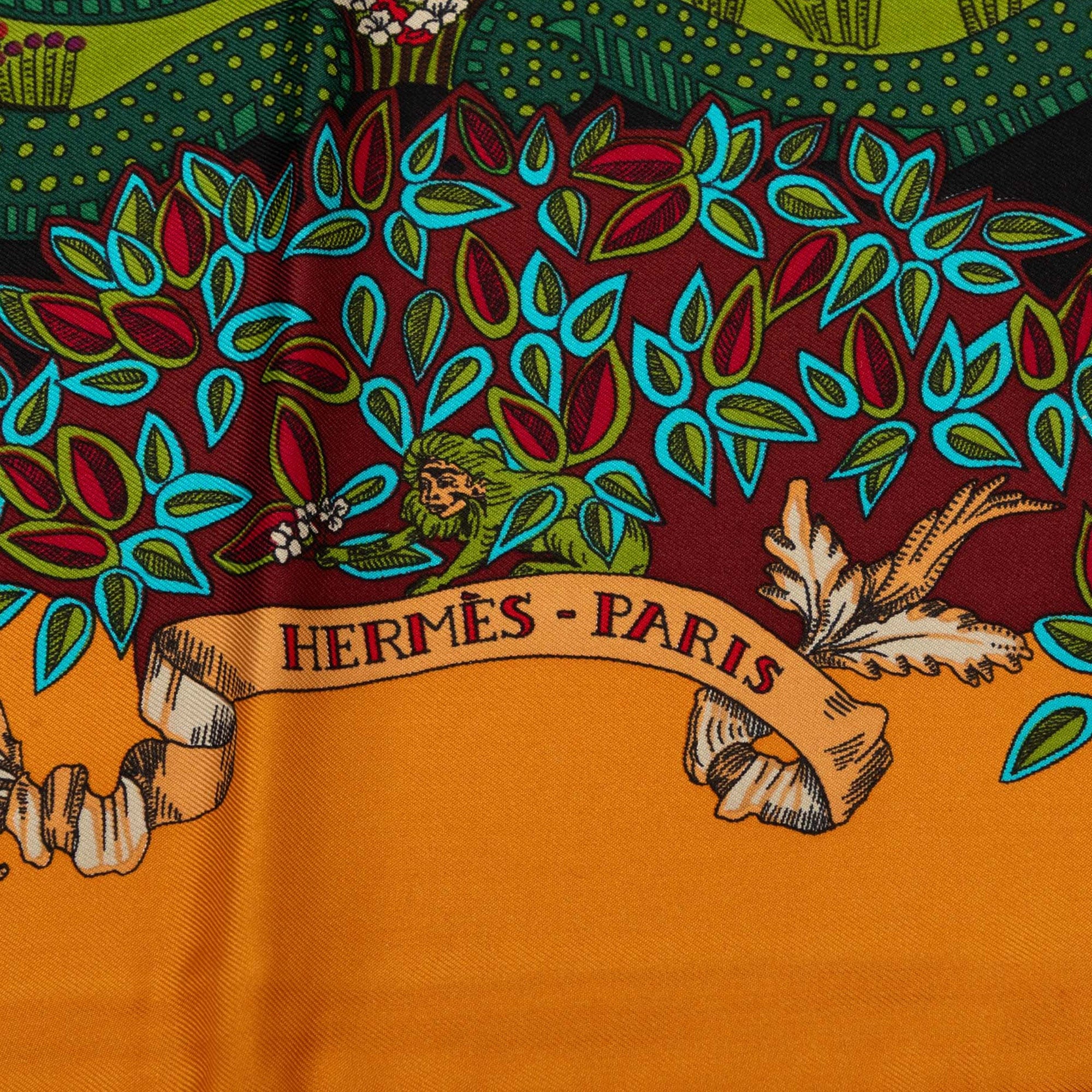 Hermès Le Paradis du Roy Silk Scarf 90