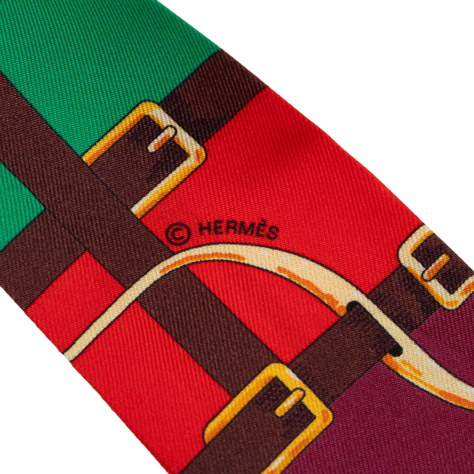 Hermès Mors a Jouets Twilly Silk Scarf