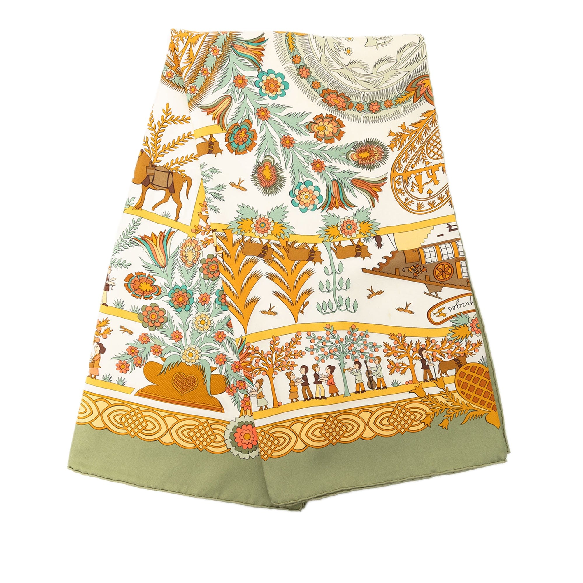 Hermès Decoupages Silk Scarf 90