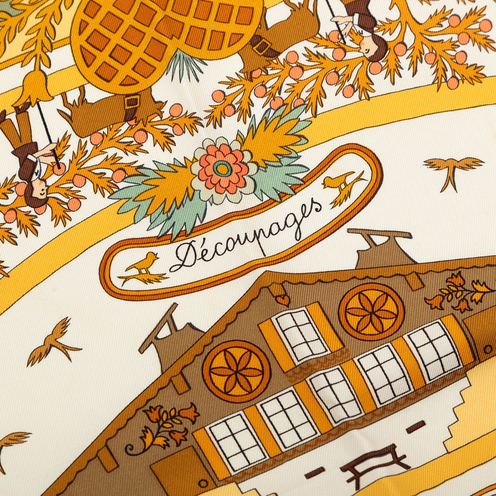 Hermès Decoupages Silk Scarf 90