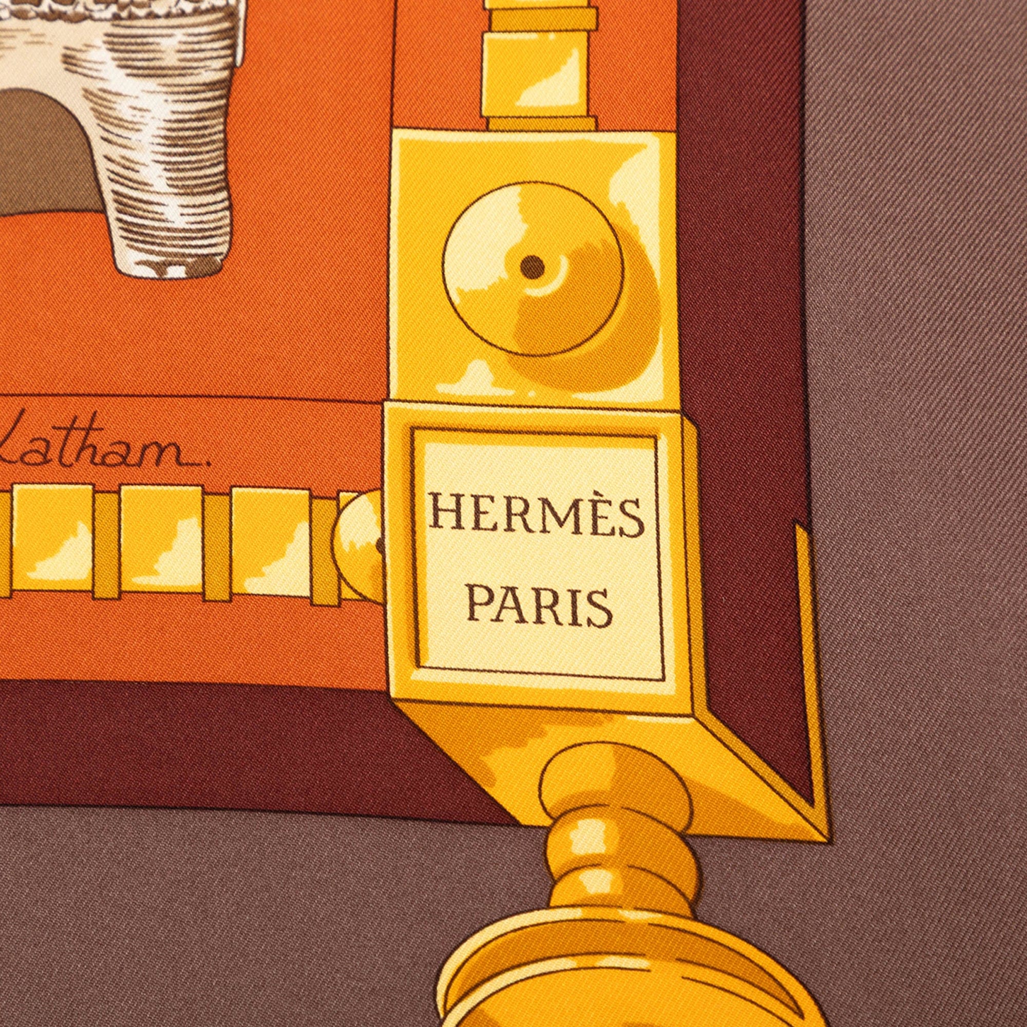 Hermès Cuillers d Afrique Silk Scarf 90
