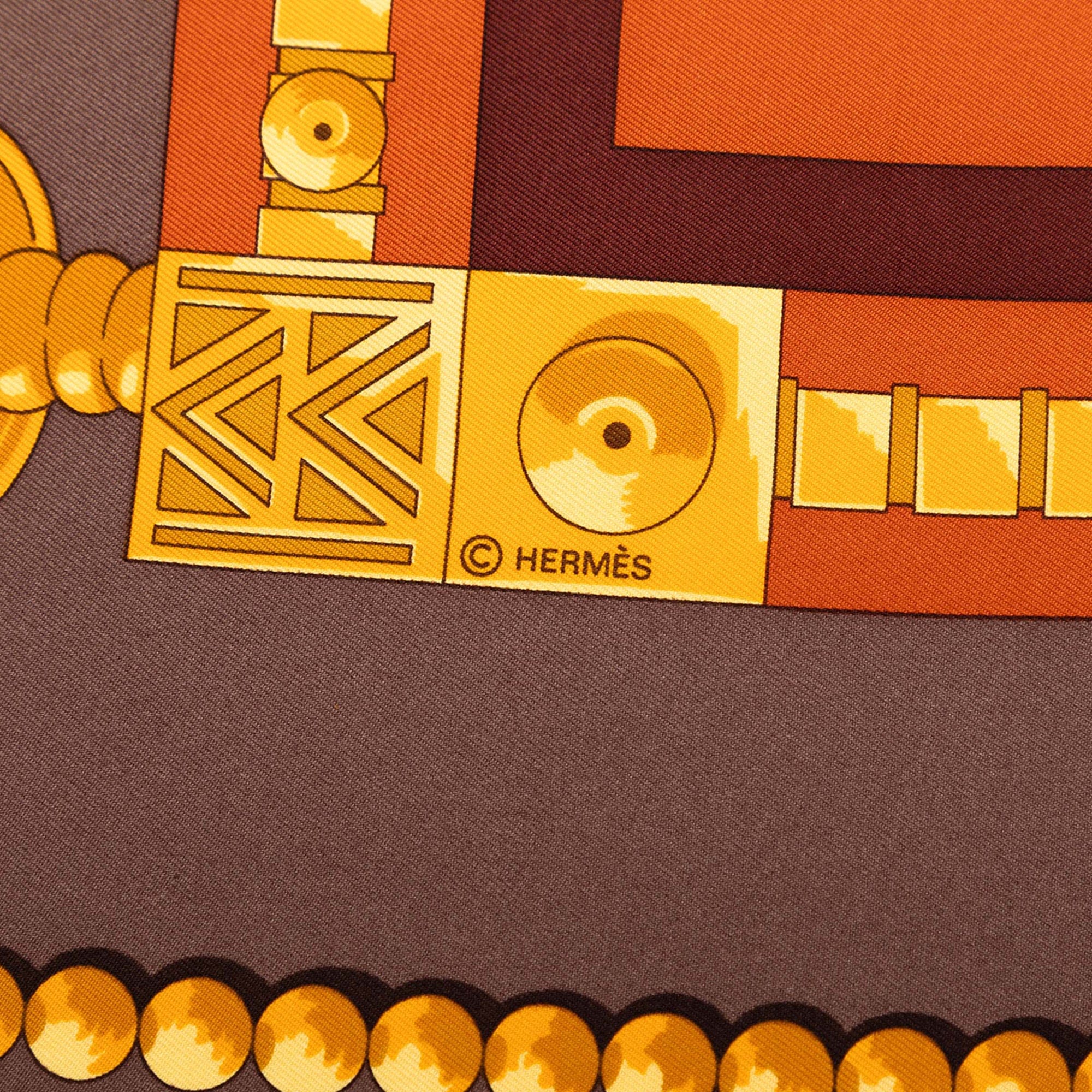 Hermès Cuillers d Afrique Silk Scarf 90