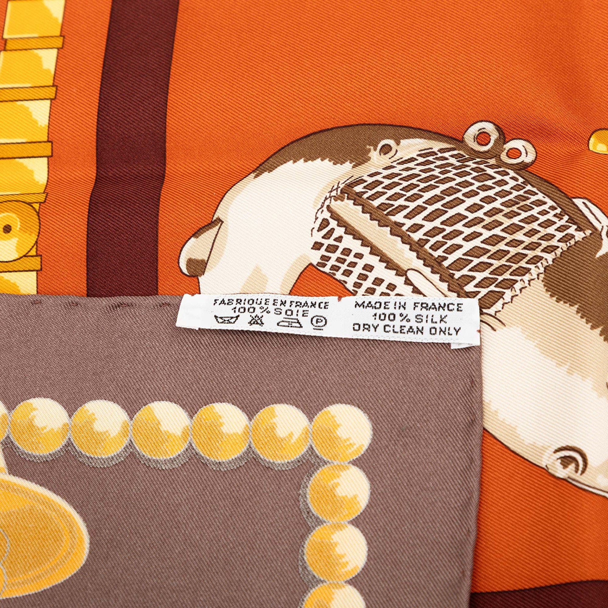 Hermès Cuillers d Afrique Silk Scarf 90