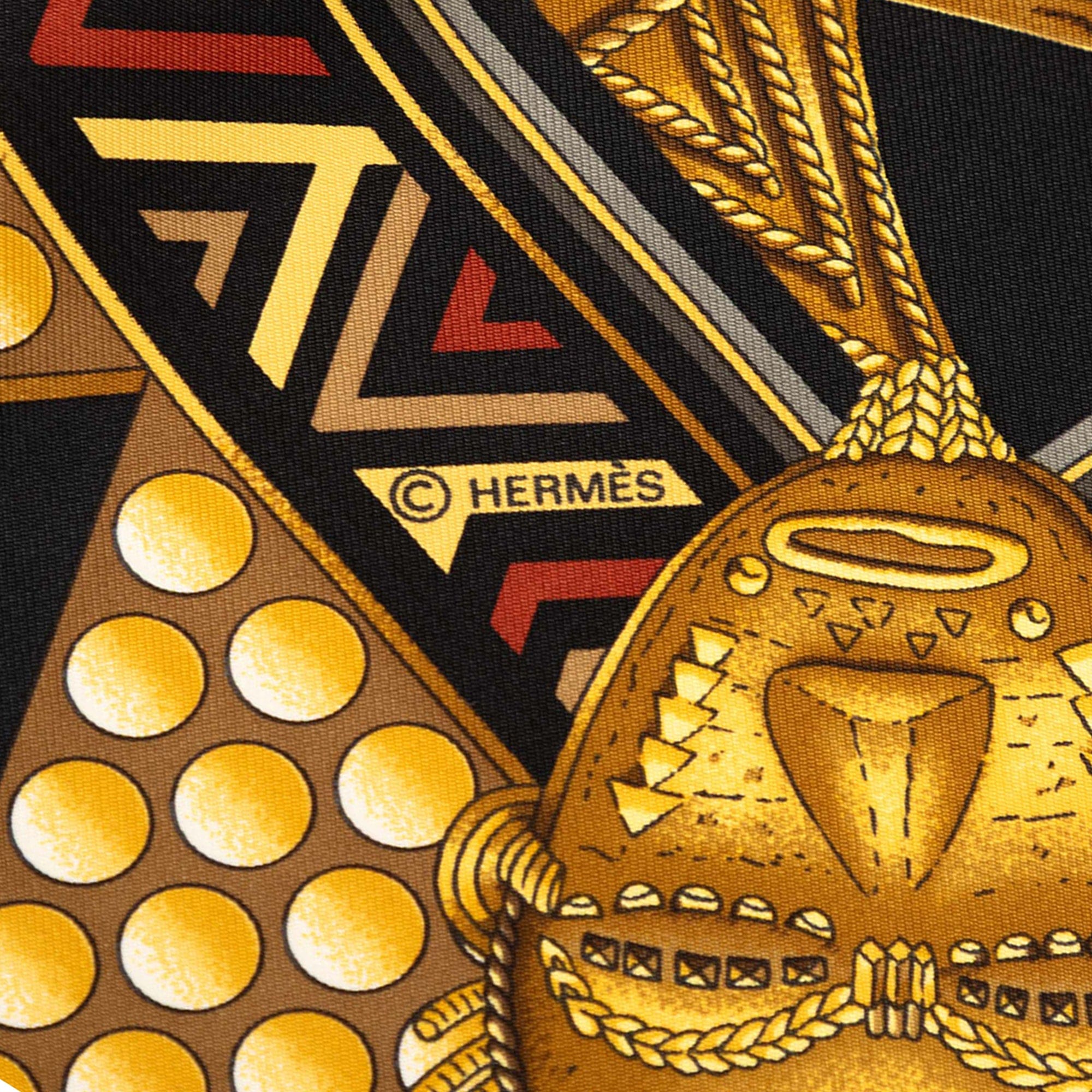Hermès L Or des Chefs Silk Scarf 90