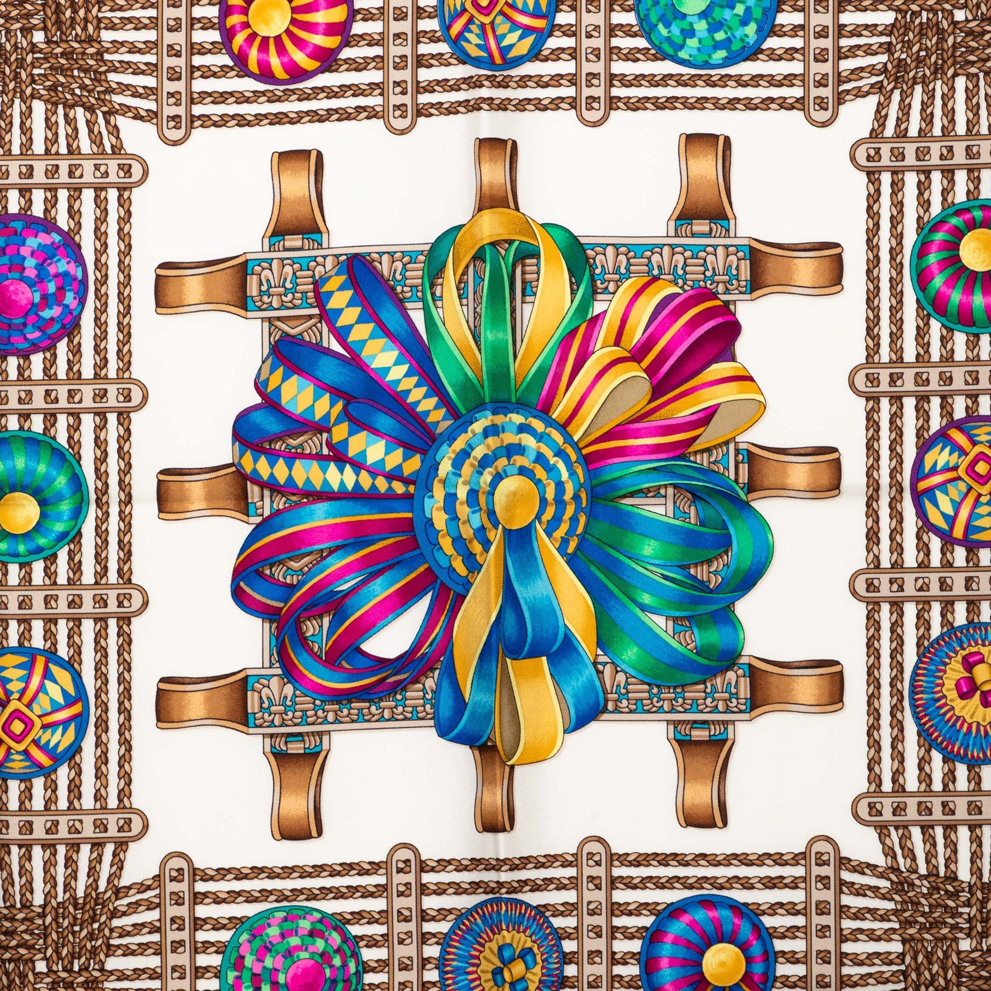 Hermès Les Rubans du Cheval Silk Scarf 90