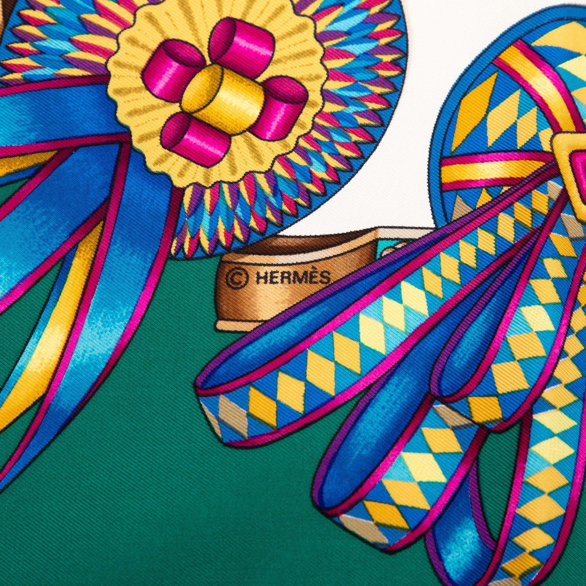 Hermès Les Rubans du Cheval Silk Scarf 90