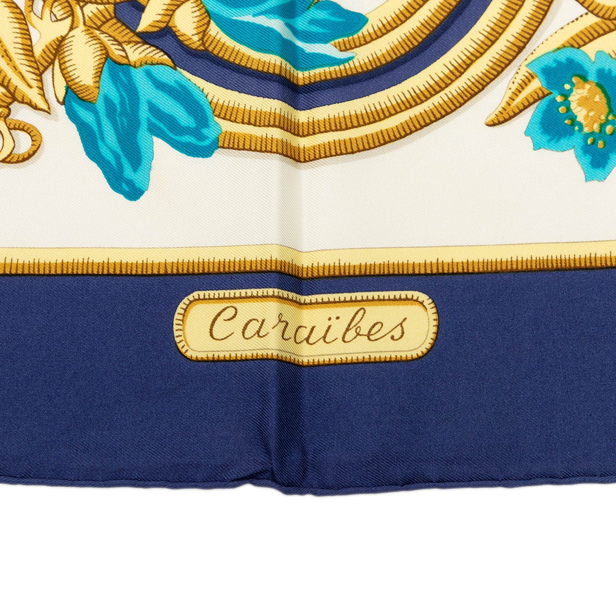 Hermès Caraibes Silk Scarf 90
