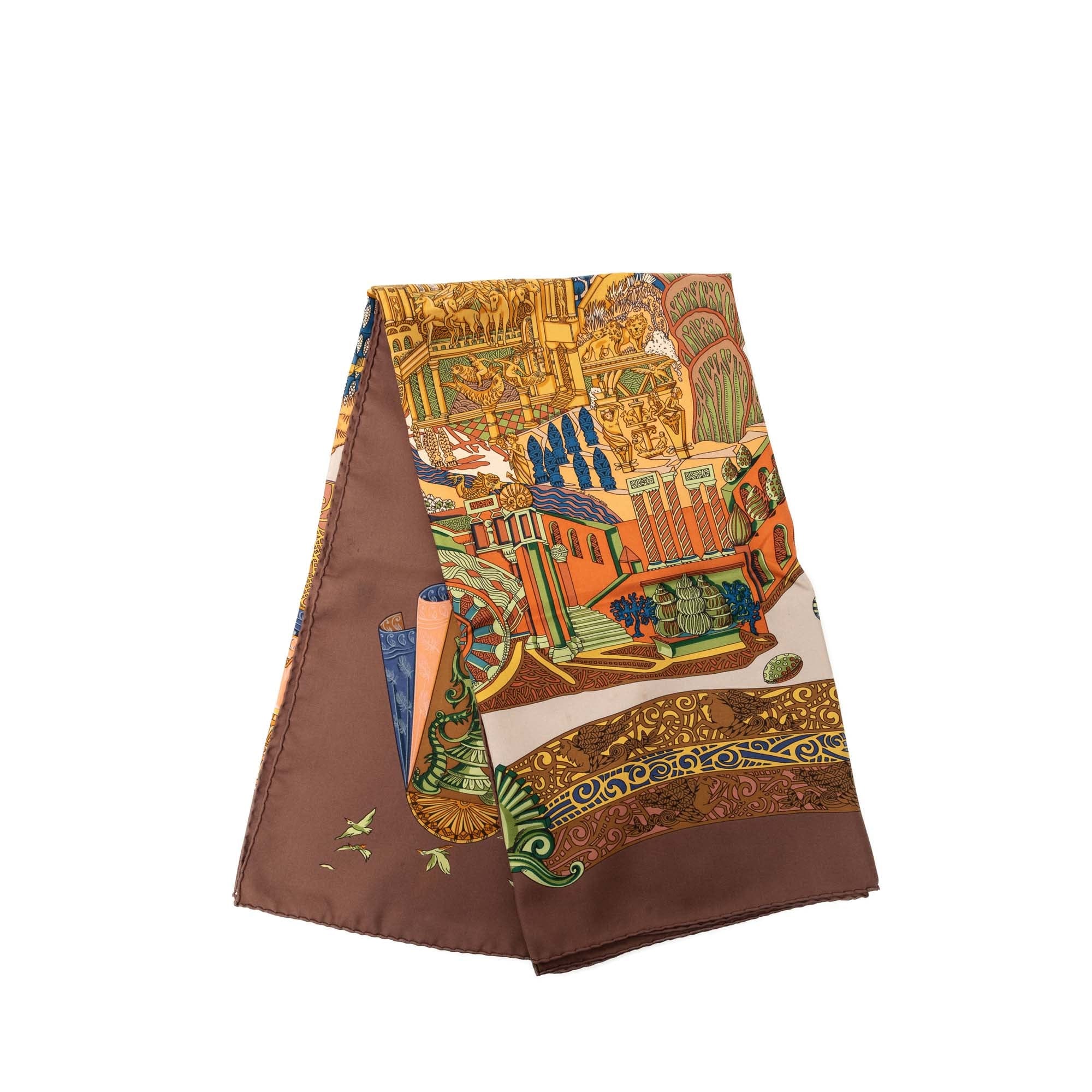 Hermès L Atlantide Silk Scarf 90