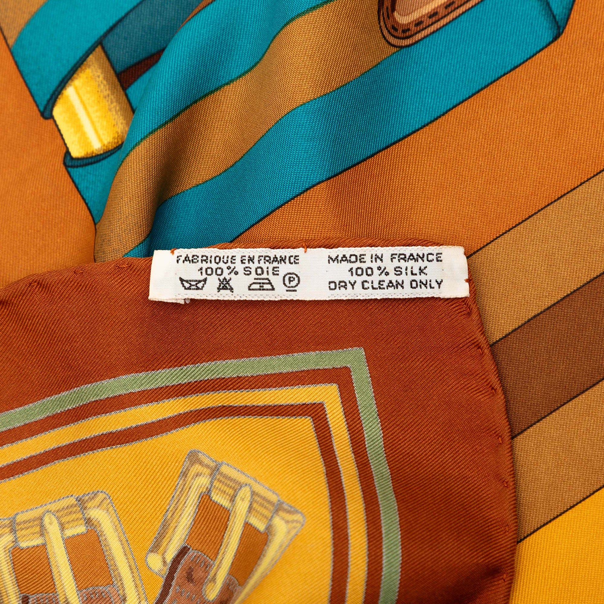 Hermès Les Sangles Silk Scarf 90
