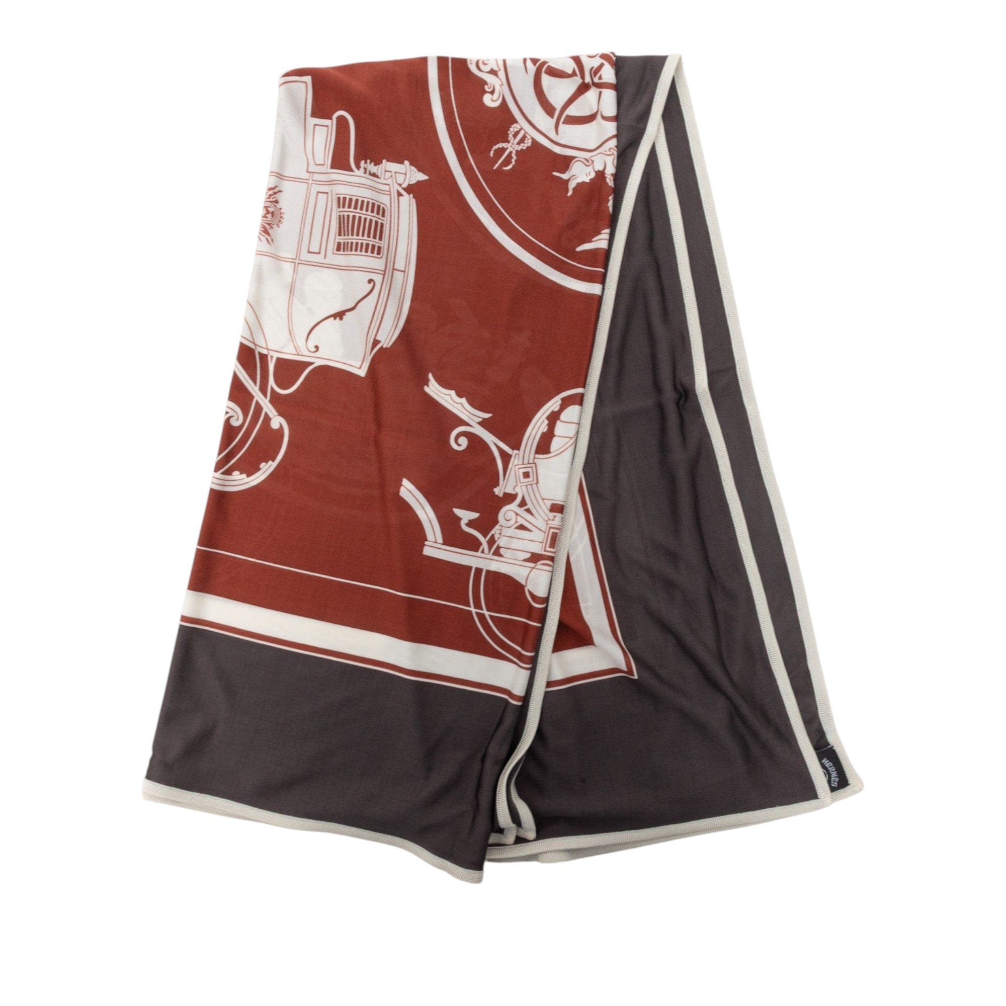 Hermès Ex Libris Fluide Silk Scarf