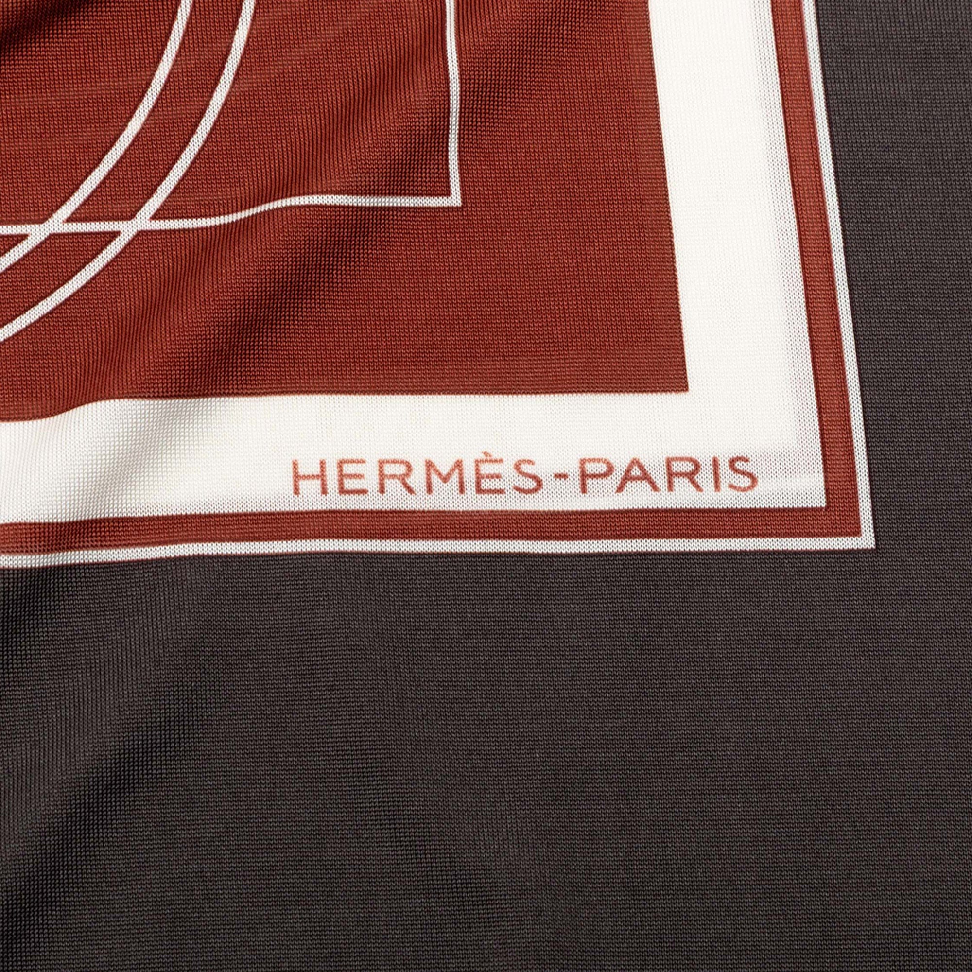 Hermès Ex Libris Fluide Silk Scarf