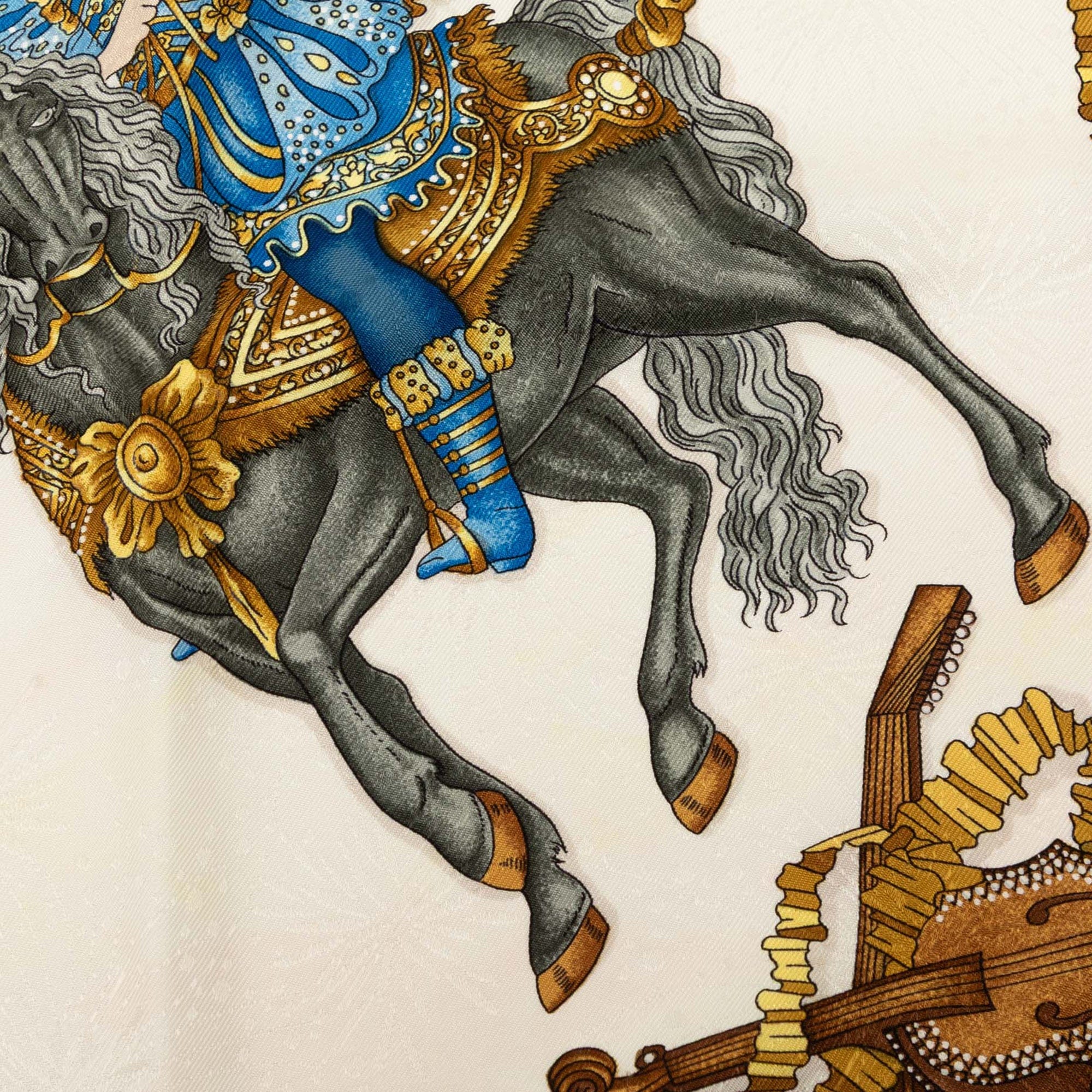 Hermès Les Fêtes du Roi Soleil Silk Scarf 90