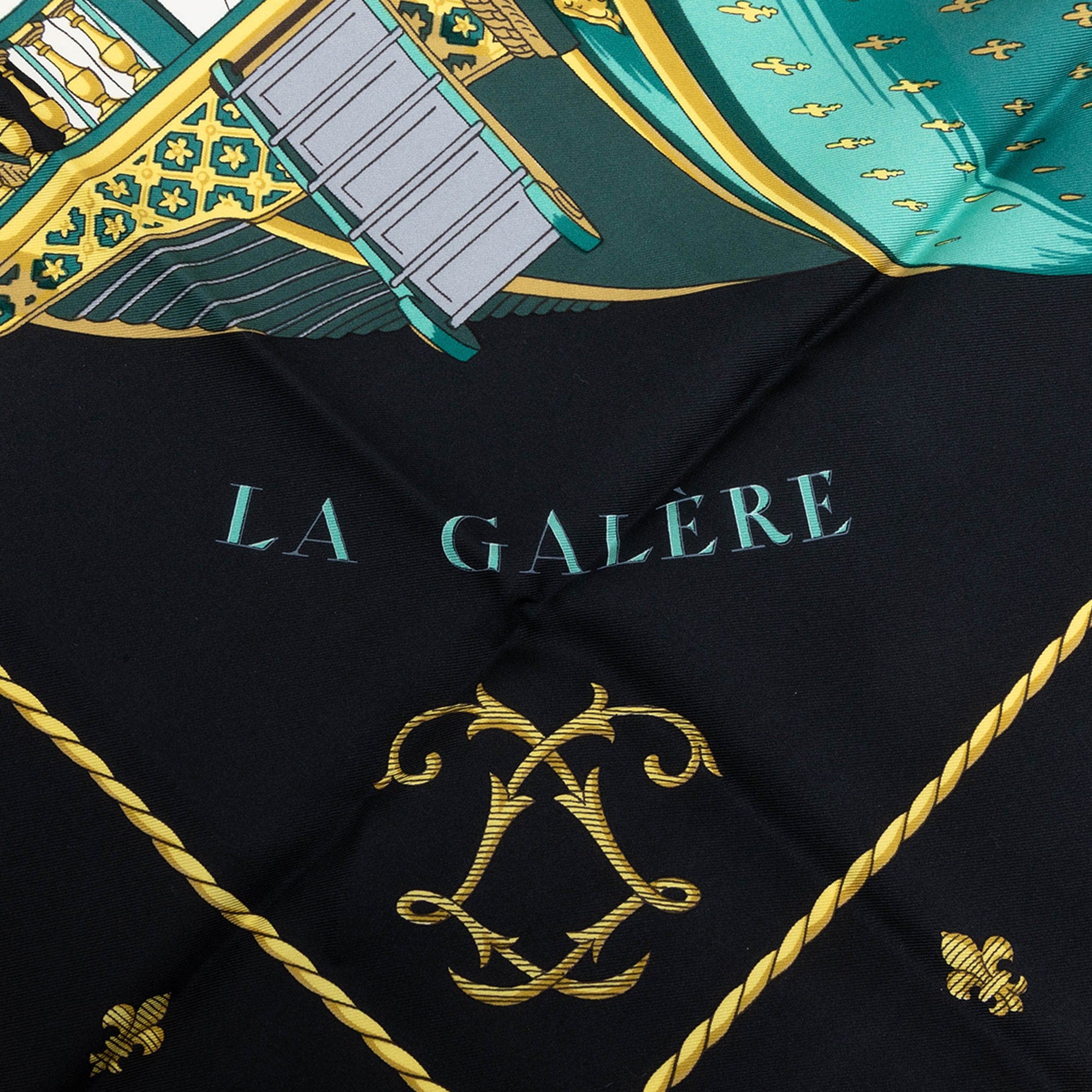 Hermès Vue Du Carrosse De La Galere La Reale Silk Scarf 90