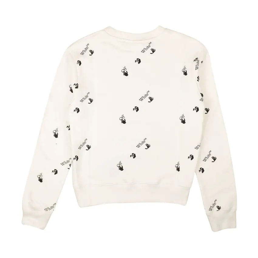 Off - White Allover Slim Crewneck White Black