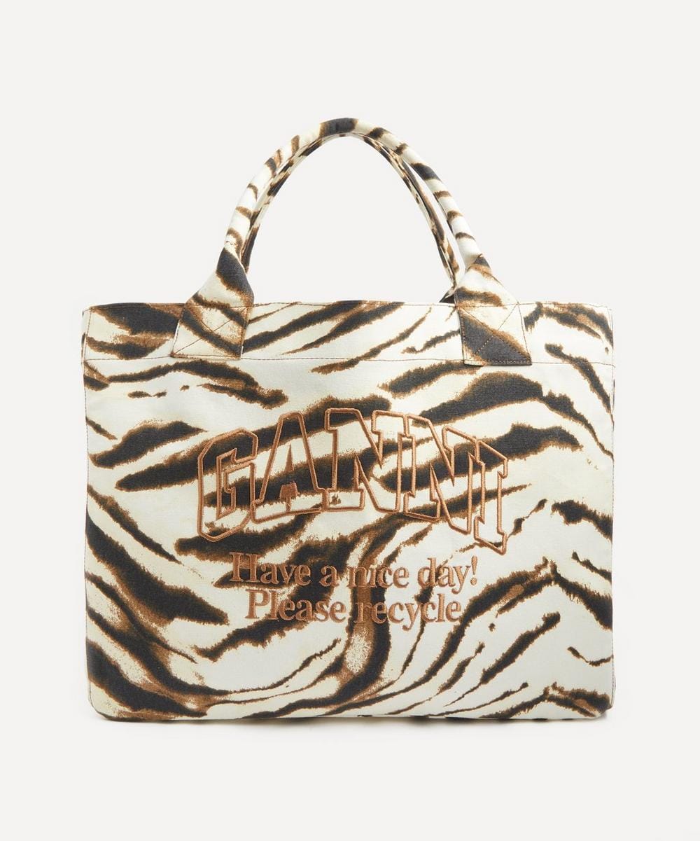 Ganni Zebra XXL Tote Bag