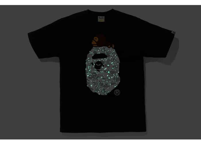 Bape Space Camo Milo On Big Ape T-Shirt Black