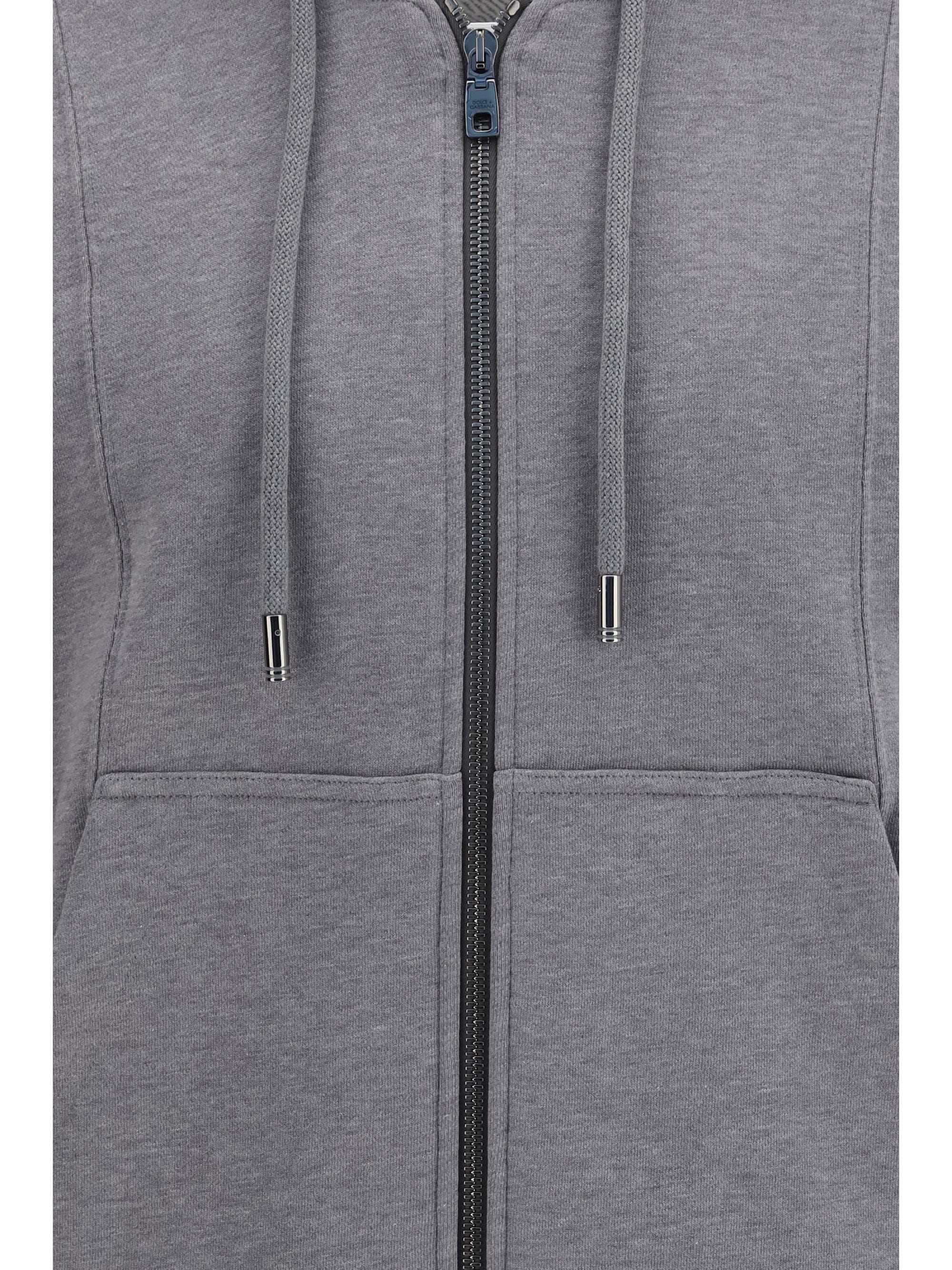 Dolce & Gabbana Cotton Hoodie — Gray