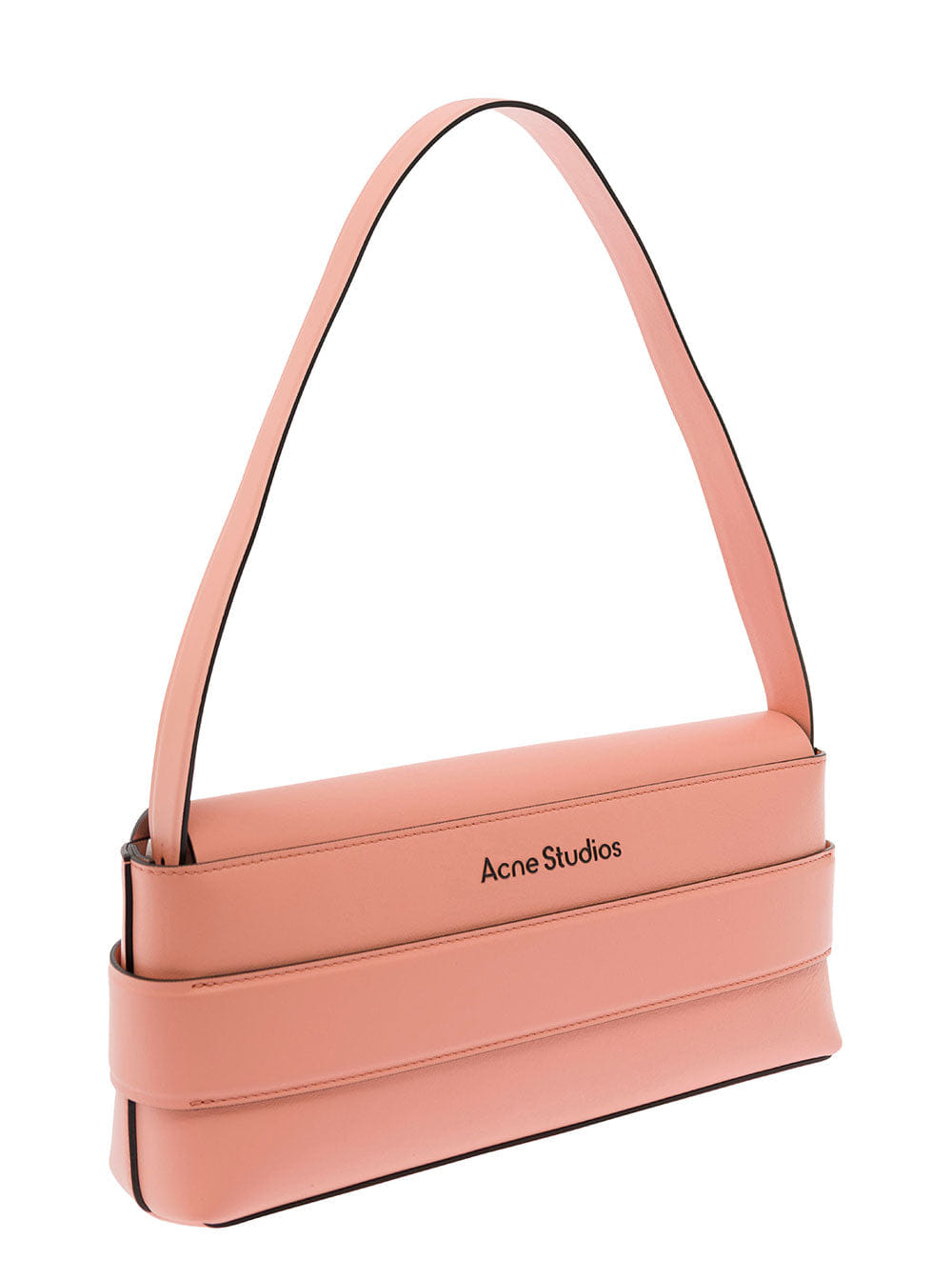 Acne Studios Women Pink Shoulder Bag With Musubi Knot Detail In Leather Woman