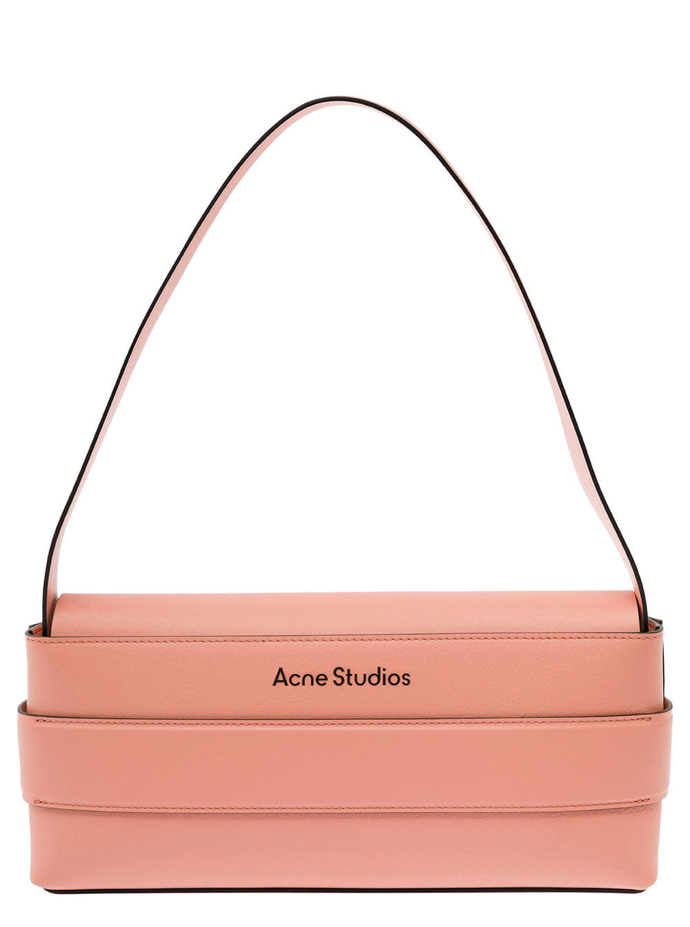 Acne Studios Women Pink Shoulder Bag With Musubi Knot Detail In Leather Woman