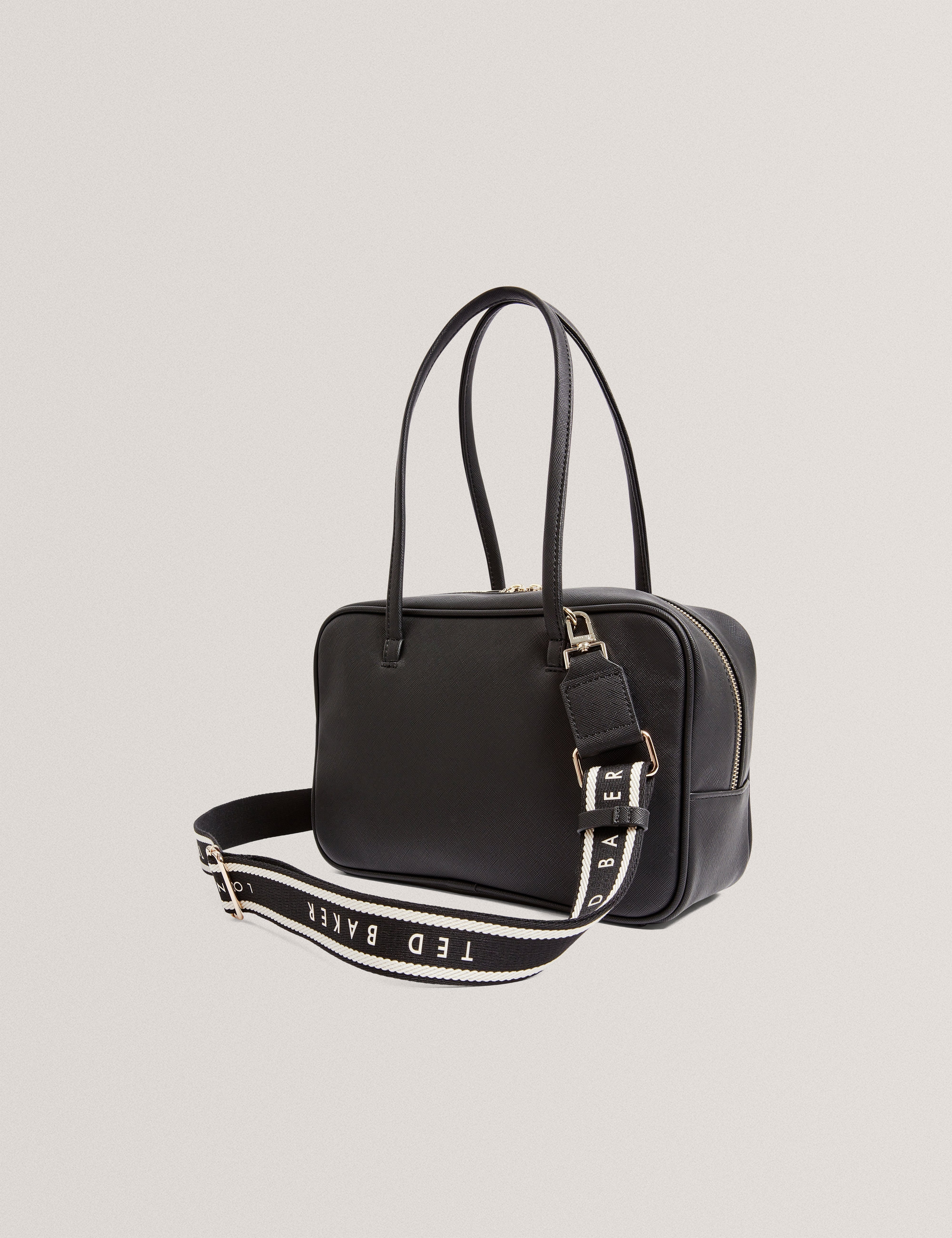 Ted Baker Launia Webbing Detail Non Leather Shoulder Bag Black