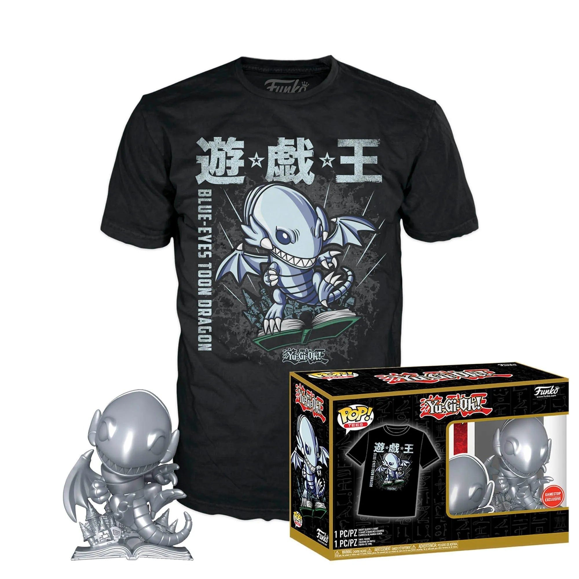 Funko POP! and T-Shirt Yu - Gi - Oh! Blue Eyes Toon Dragon Vinyl Figure and T - Shirt GameStop Exclusive (Large)