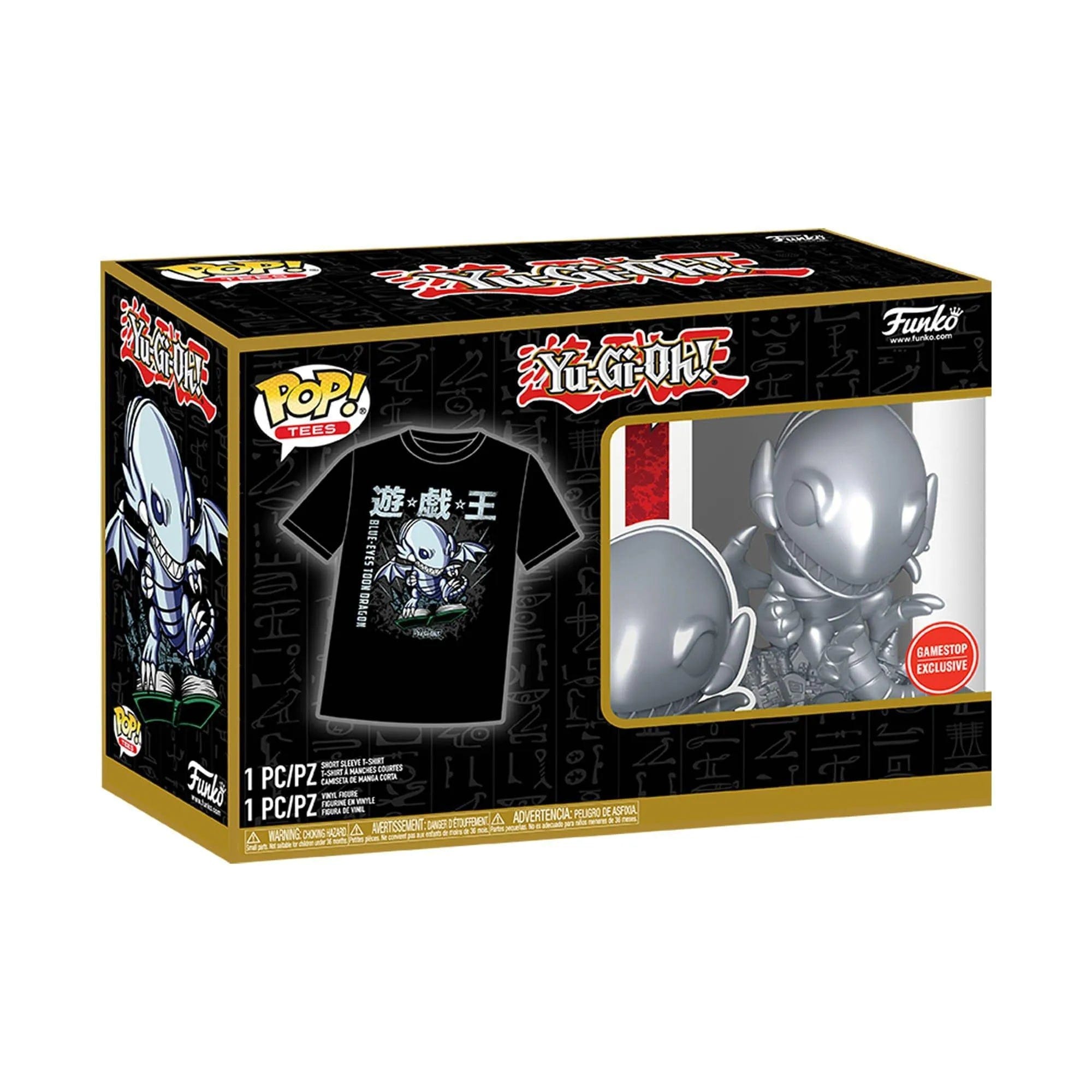 Funko POP! and T-Shirt Yu - Gi - Oh! Blue Eyes Toon Dragon Vinyl Figure and T - Shirt GameStop Exclusive (Large)
