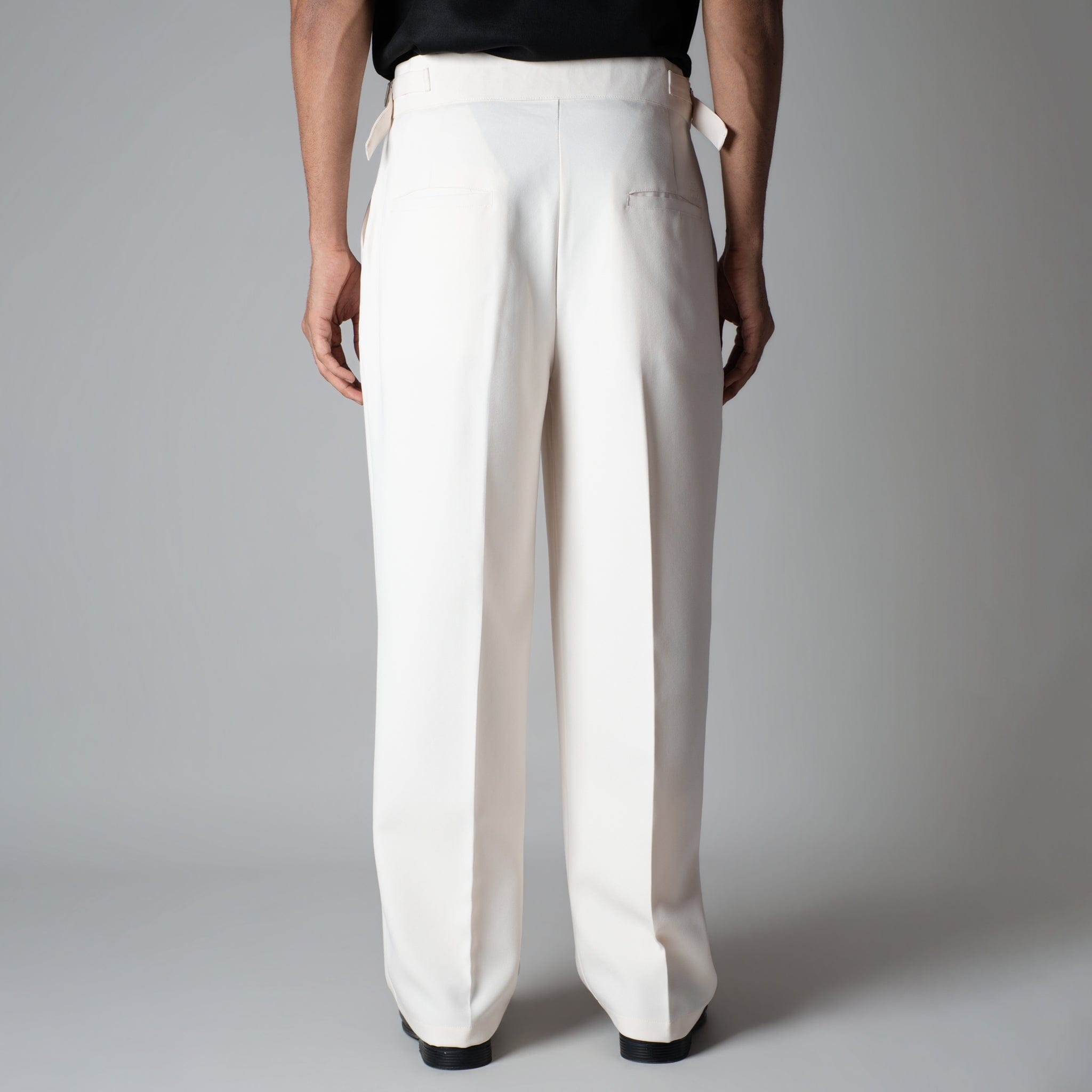 OFF - WHITE DOUBLE PLEAT STRAIGHT FIT TROUSER