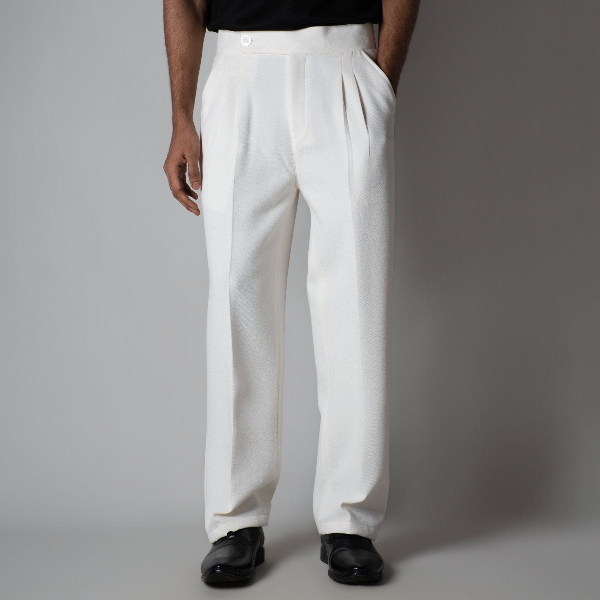 OFF - WHITE SINGLE BUTTON TROUSER