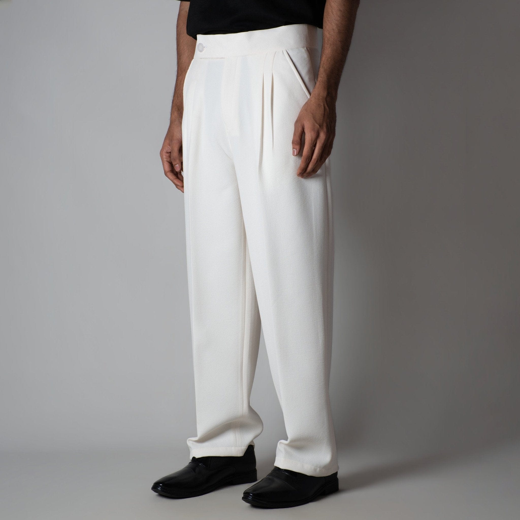 OFF - WHITE SINGLE BUTTON TROUSER