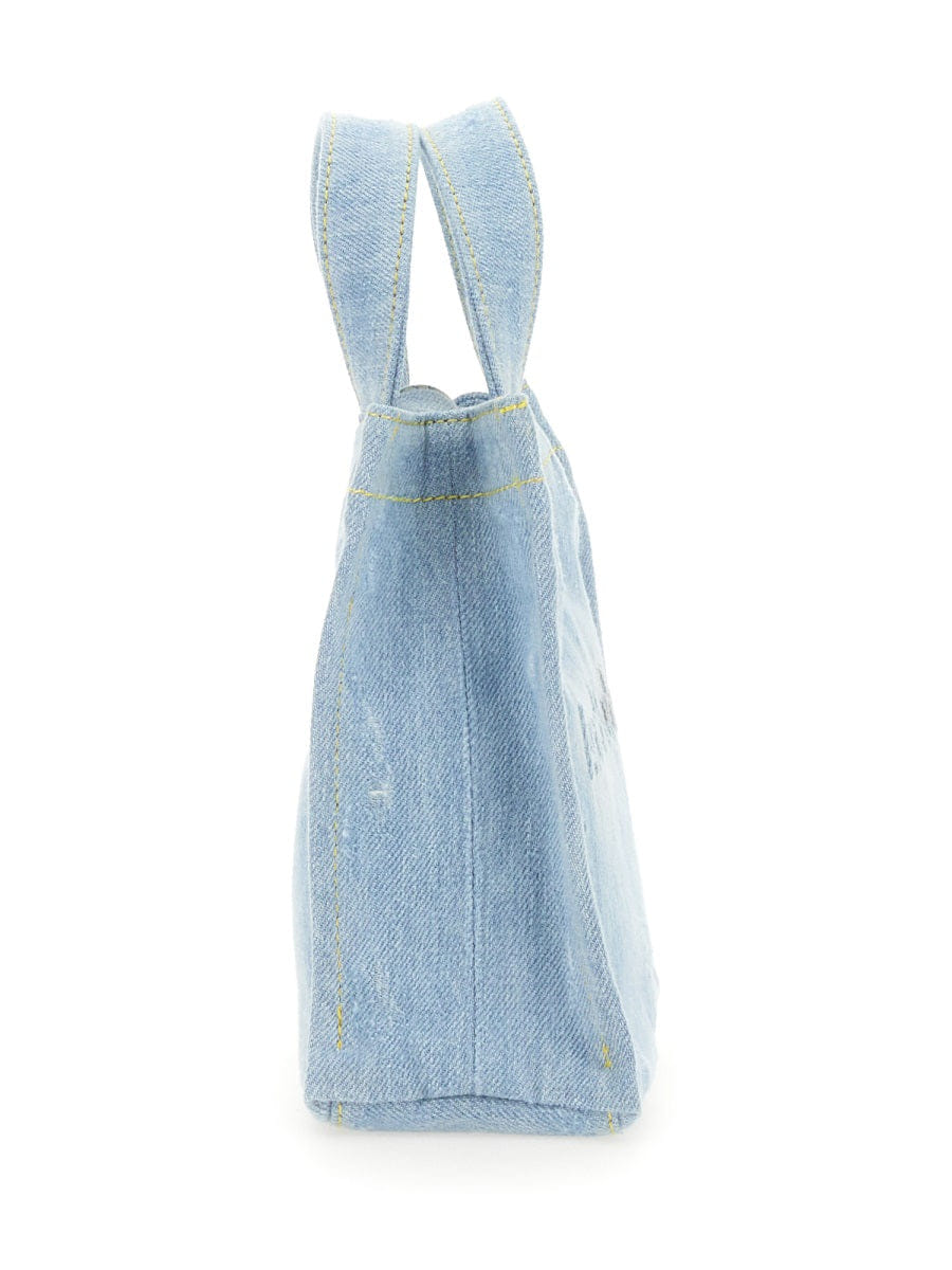 Acne Studios Women Mini Denim Shopper Bag With Logo
