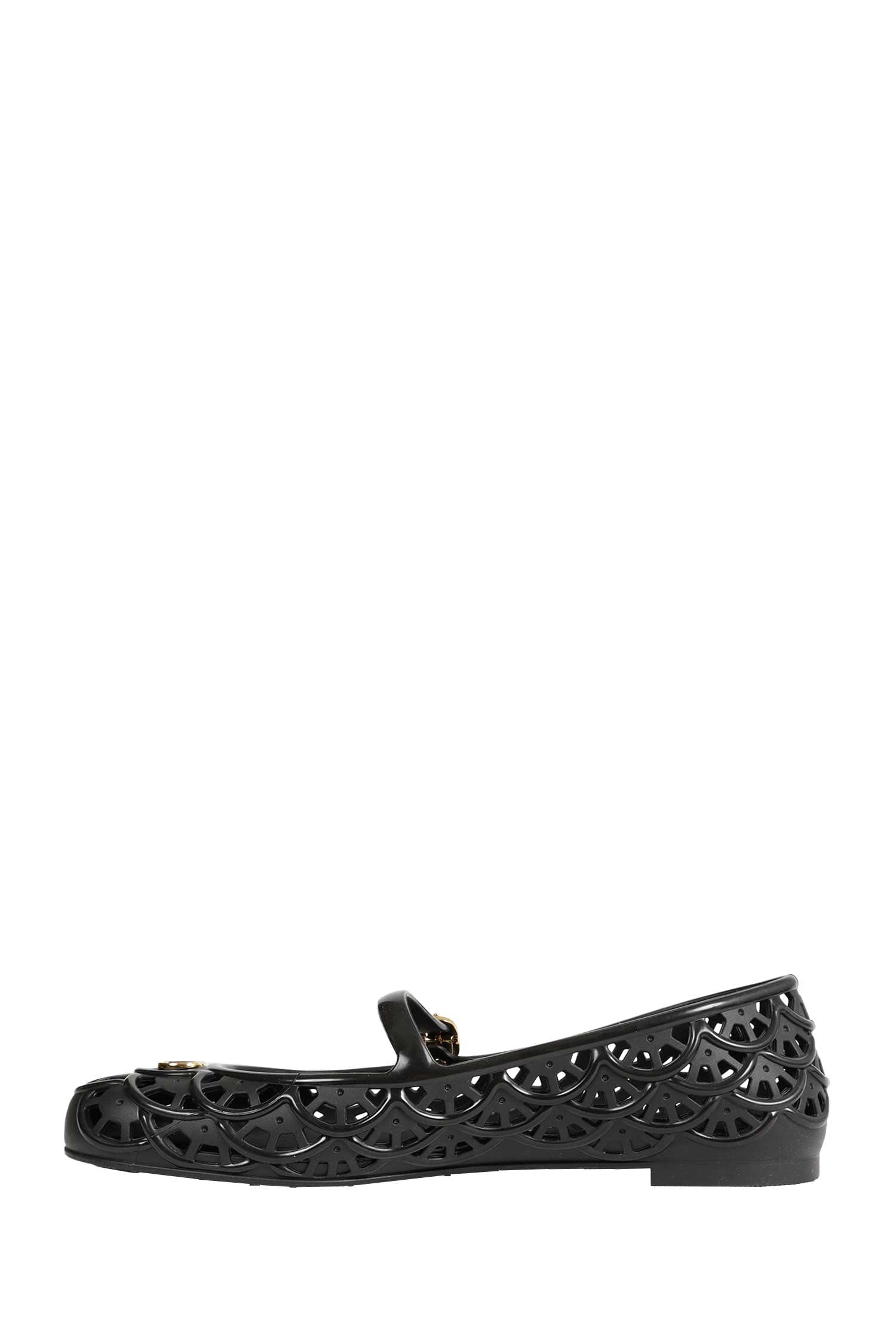 Valentino Garavani Vlogo Rubber Ballet Flats