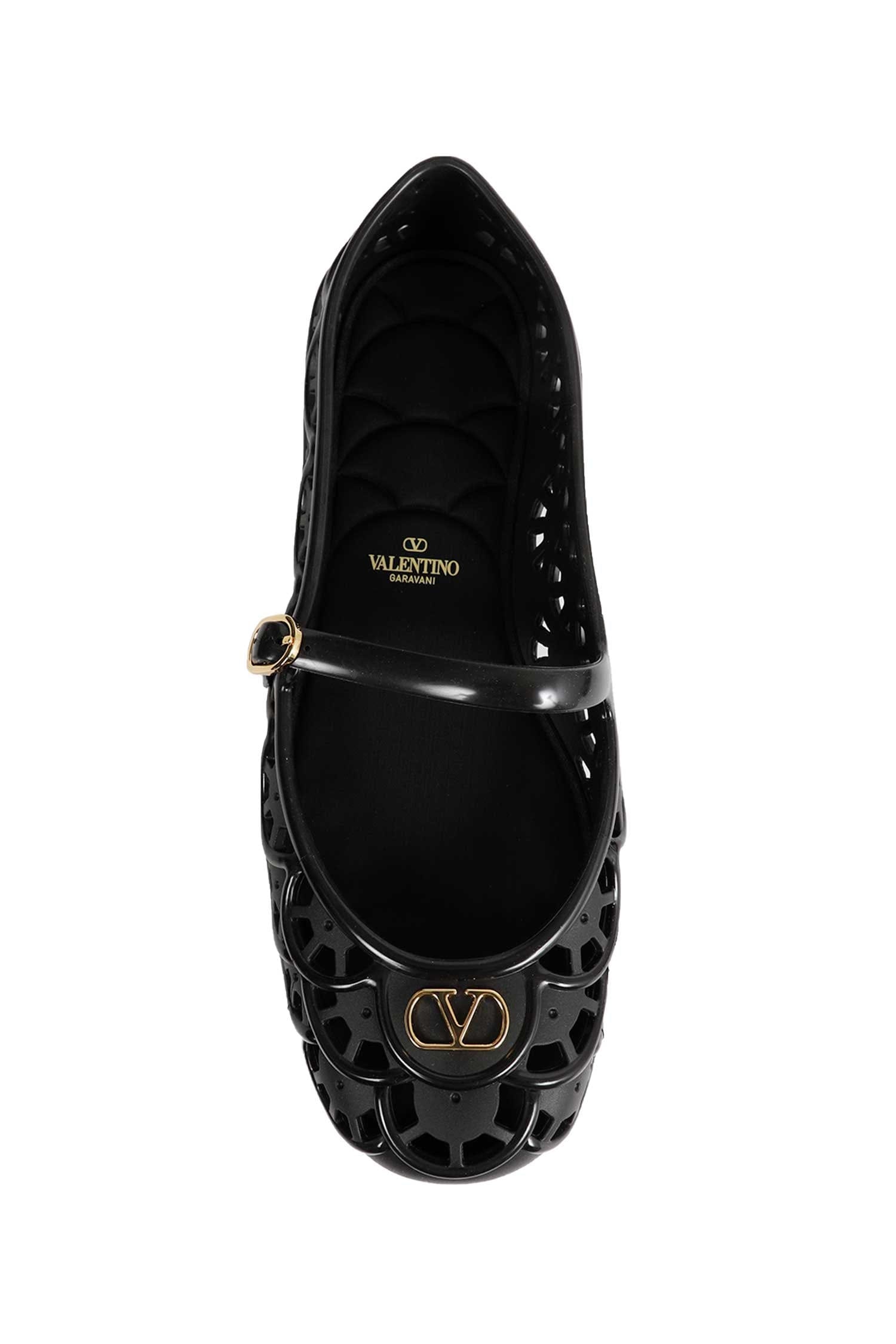 Valentino Garavani Vlogo Rubber Ballet Flats