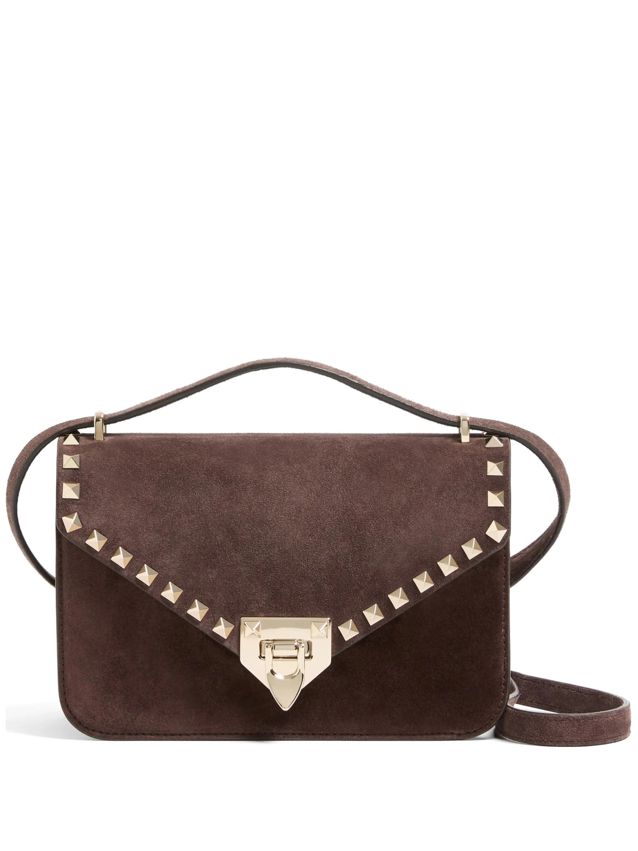 Valentino Garavani Rockstud small shoulder bag in suede