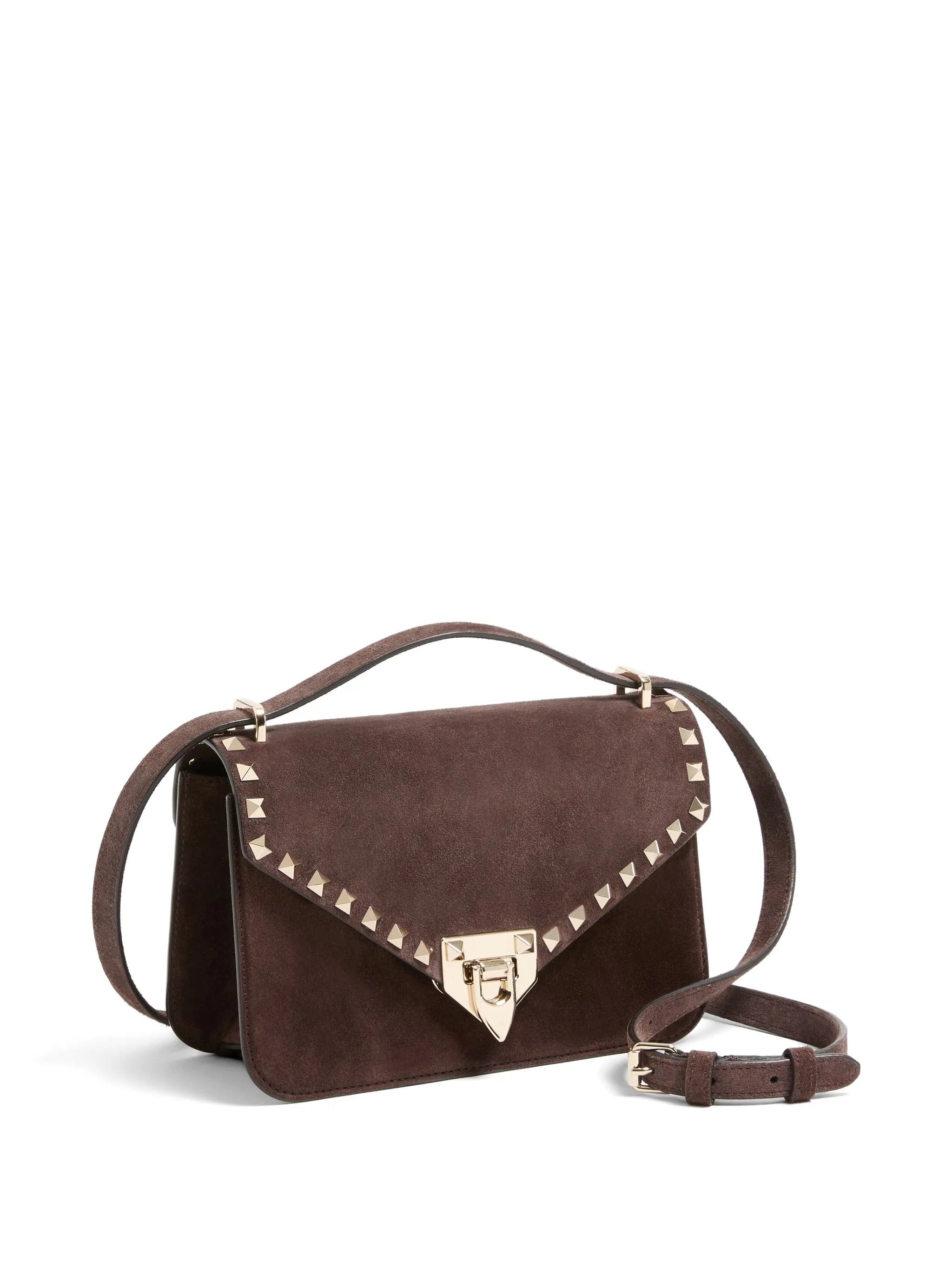 Valentino Garavani Rockstud small shoulder bag in suede