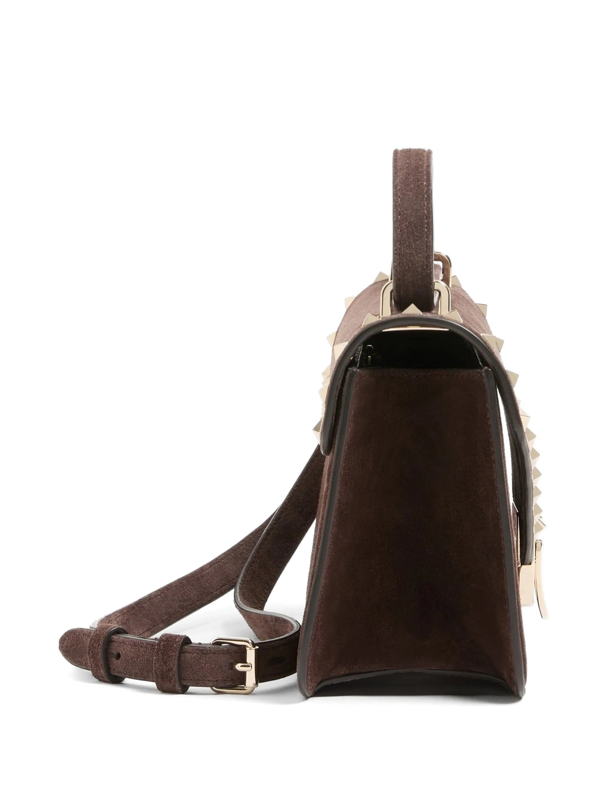 Valentino Garavani Rockstud small shoulder bag in suede