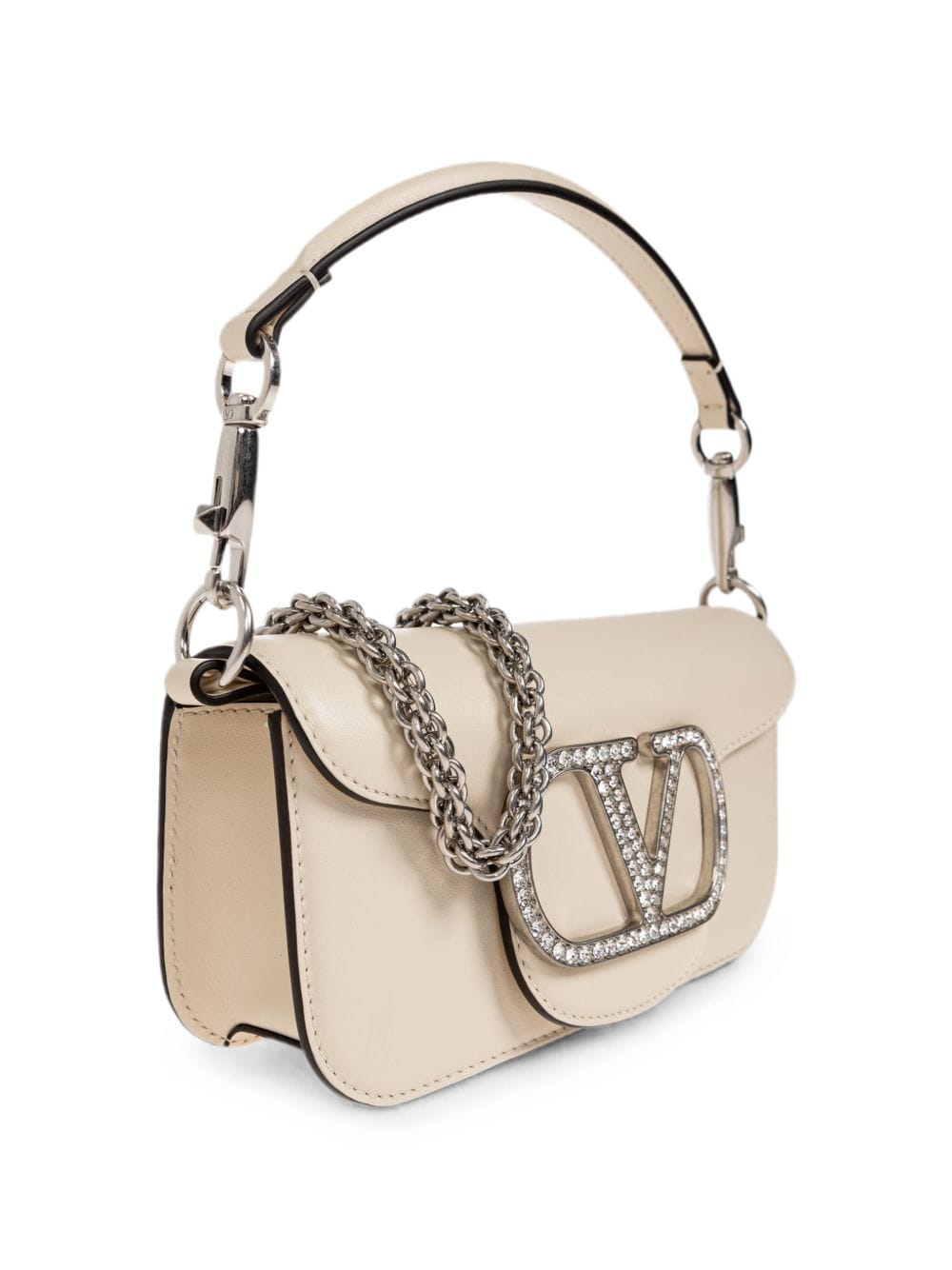 Valentino Garavani Locò Shoulder Bag — ivory