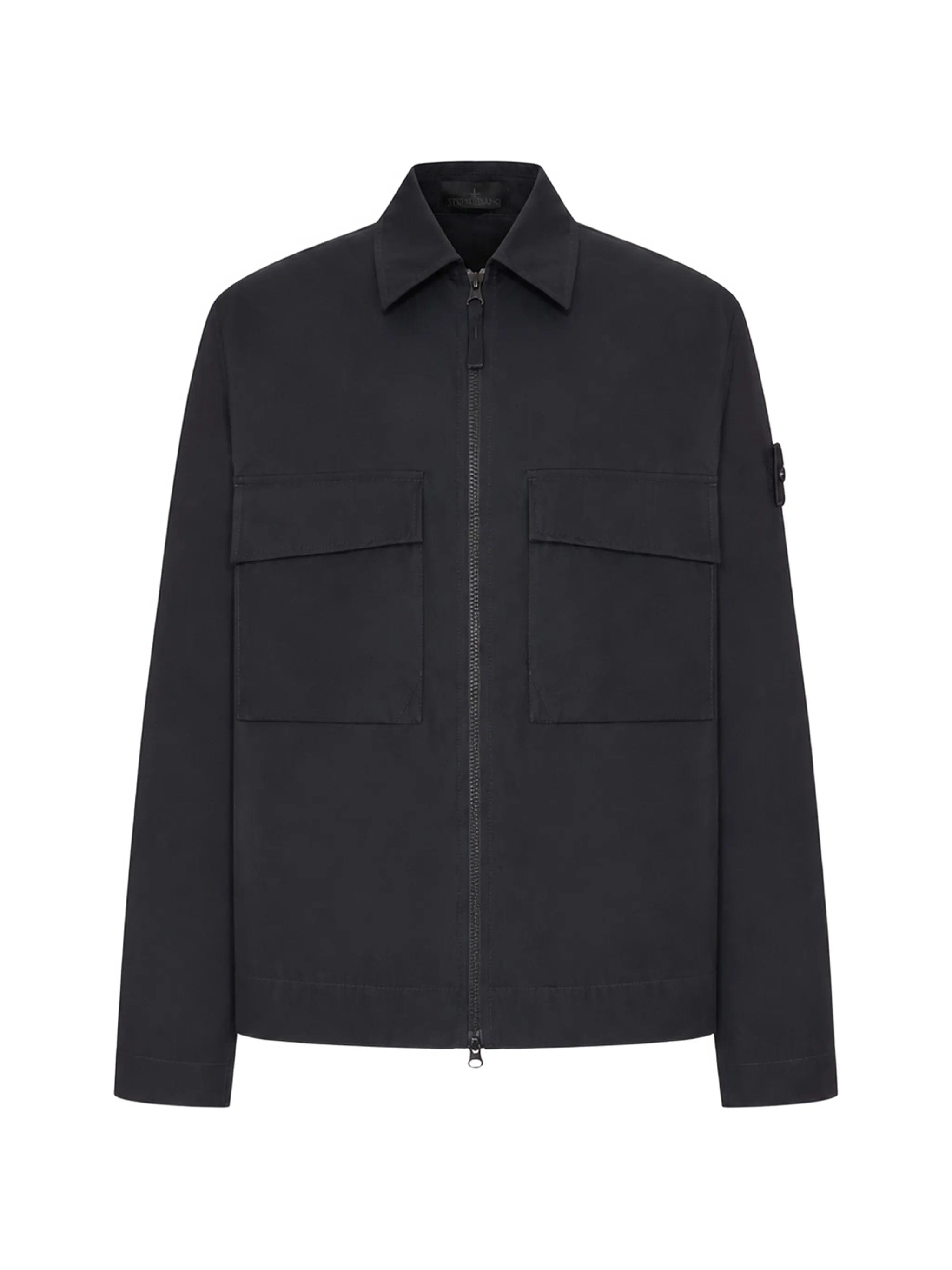 Stone Island logo - patch zip - up shirt jacket