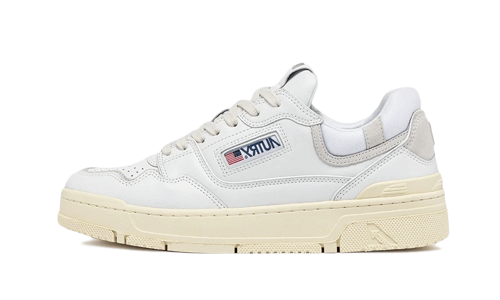 AUTRY CLC Low Multi Material White