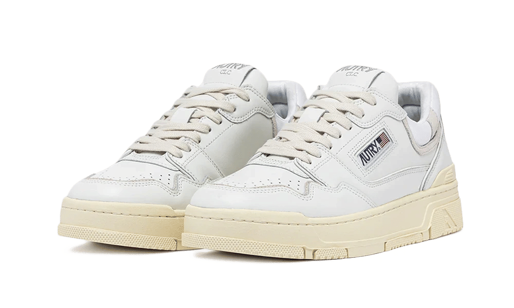 AUTRY CLC Low Multi Material White